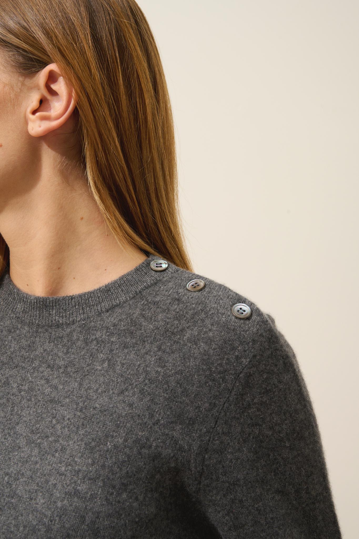 JEANNE round-neck sweater anthracite mottled