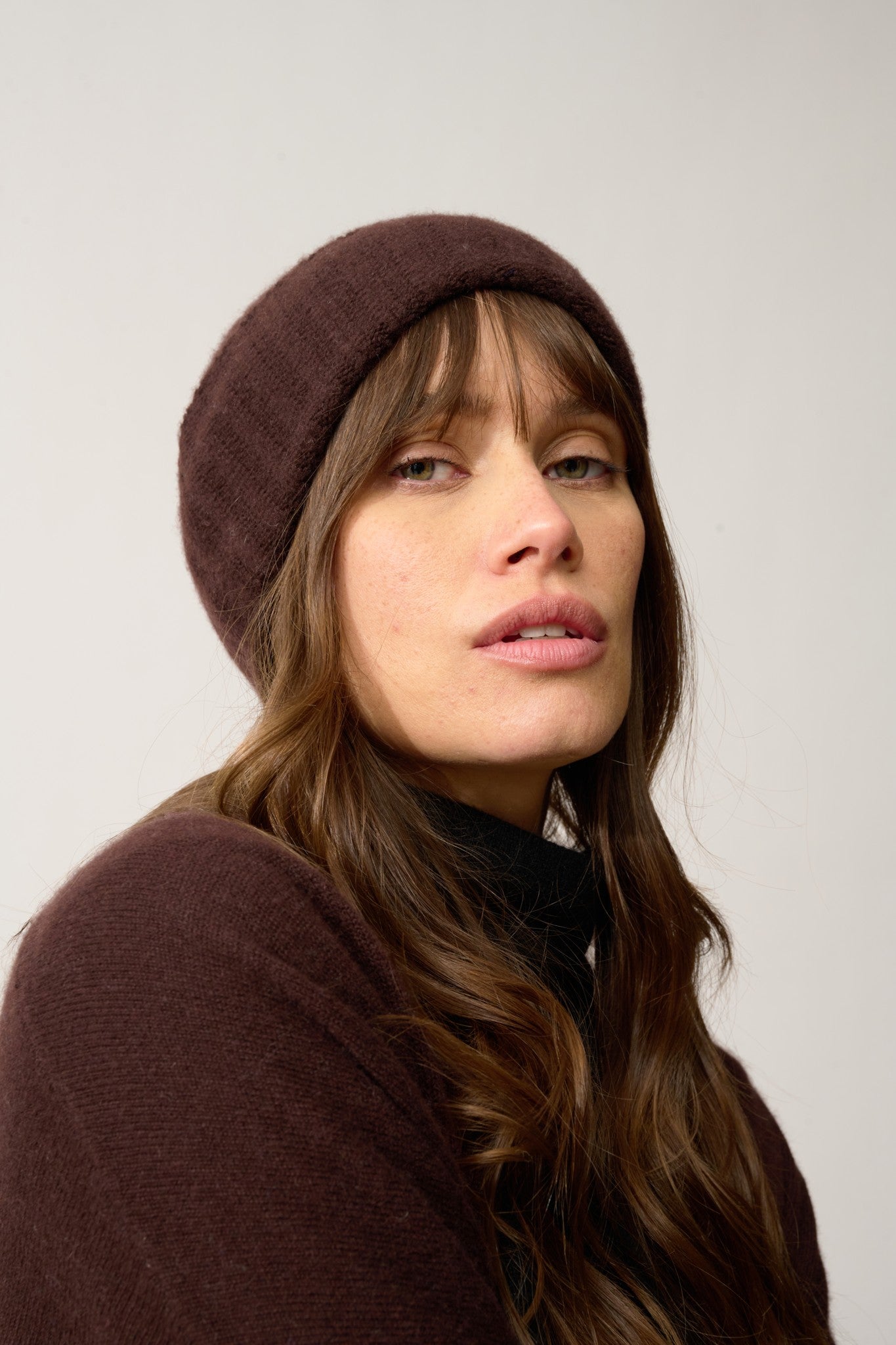 jin bonnet 6 fils choco 100% cachemire