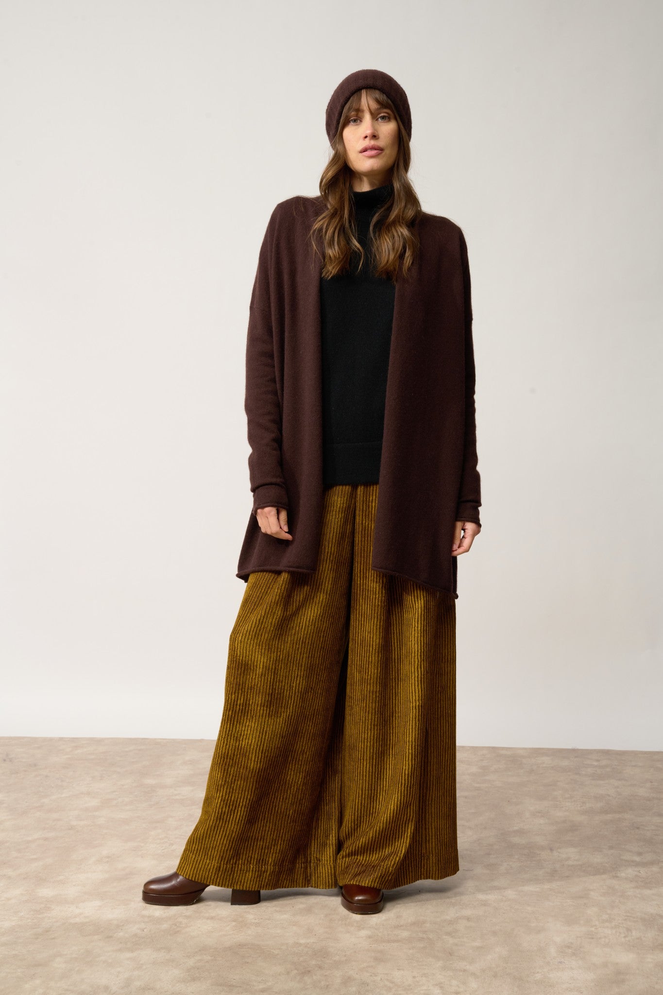 jin bonnet 6 fils choco 100% cachemire