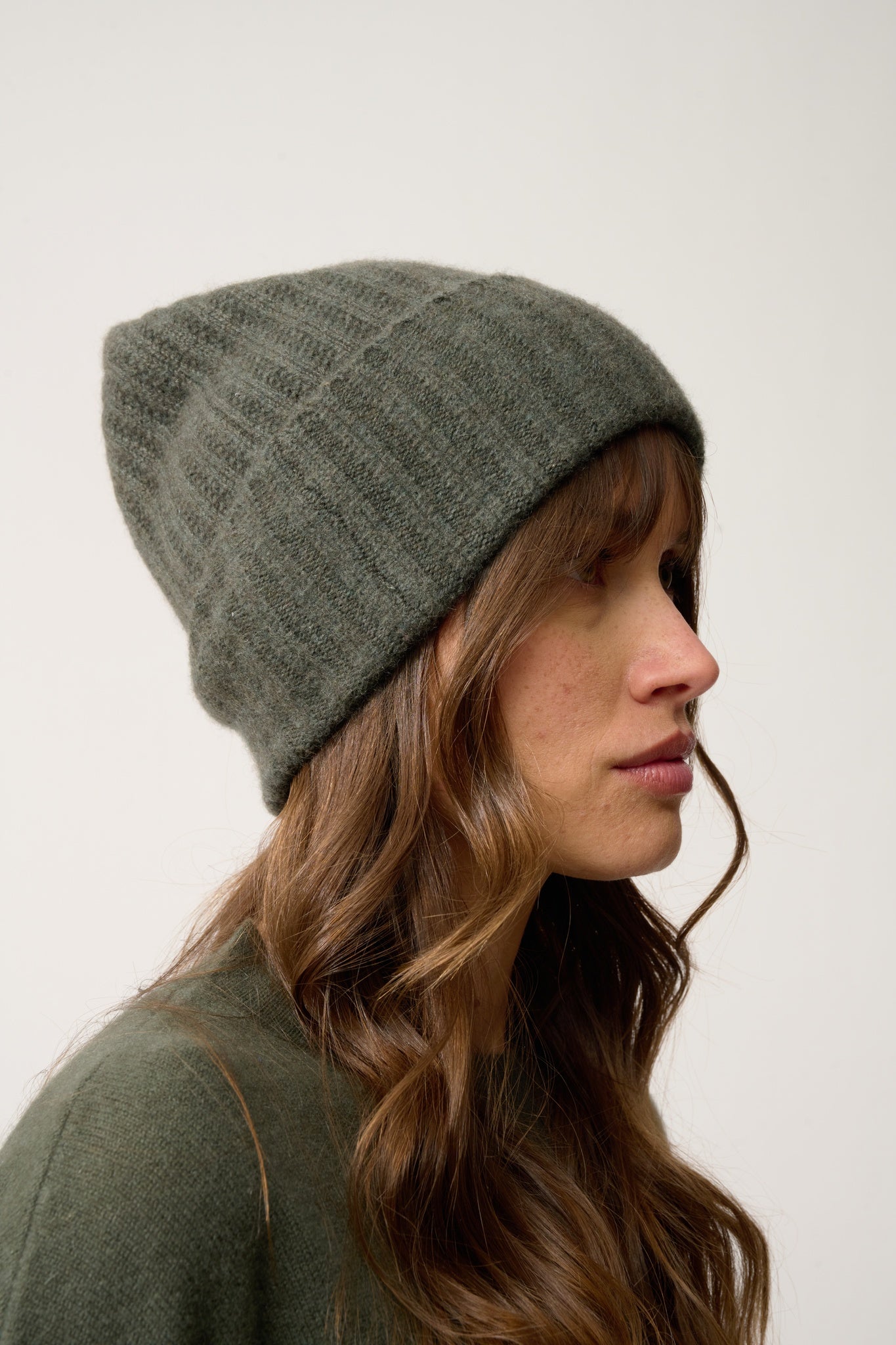 JIN bonnet 6 fils kaki chiné