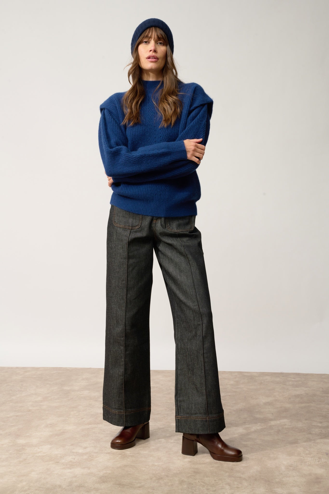 JIN bonnet 6 fils navy