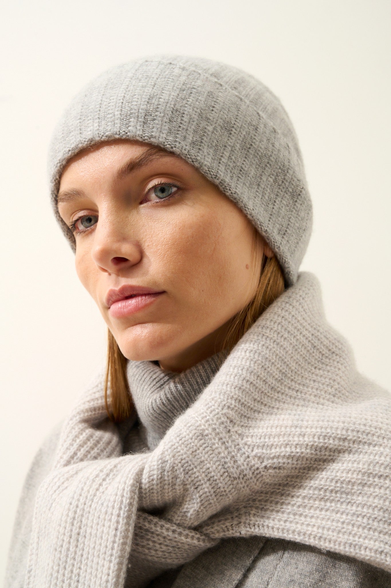 jin bonnet 6 fils nuage chiné 100% cachemire