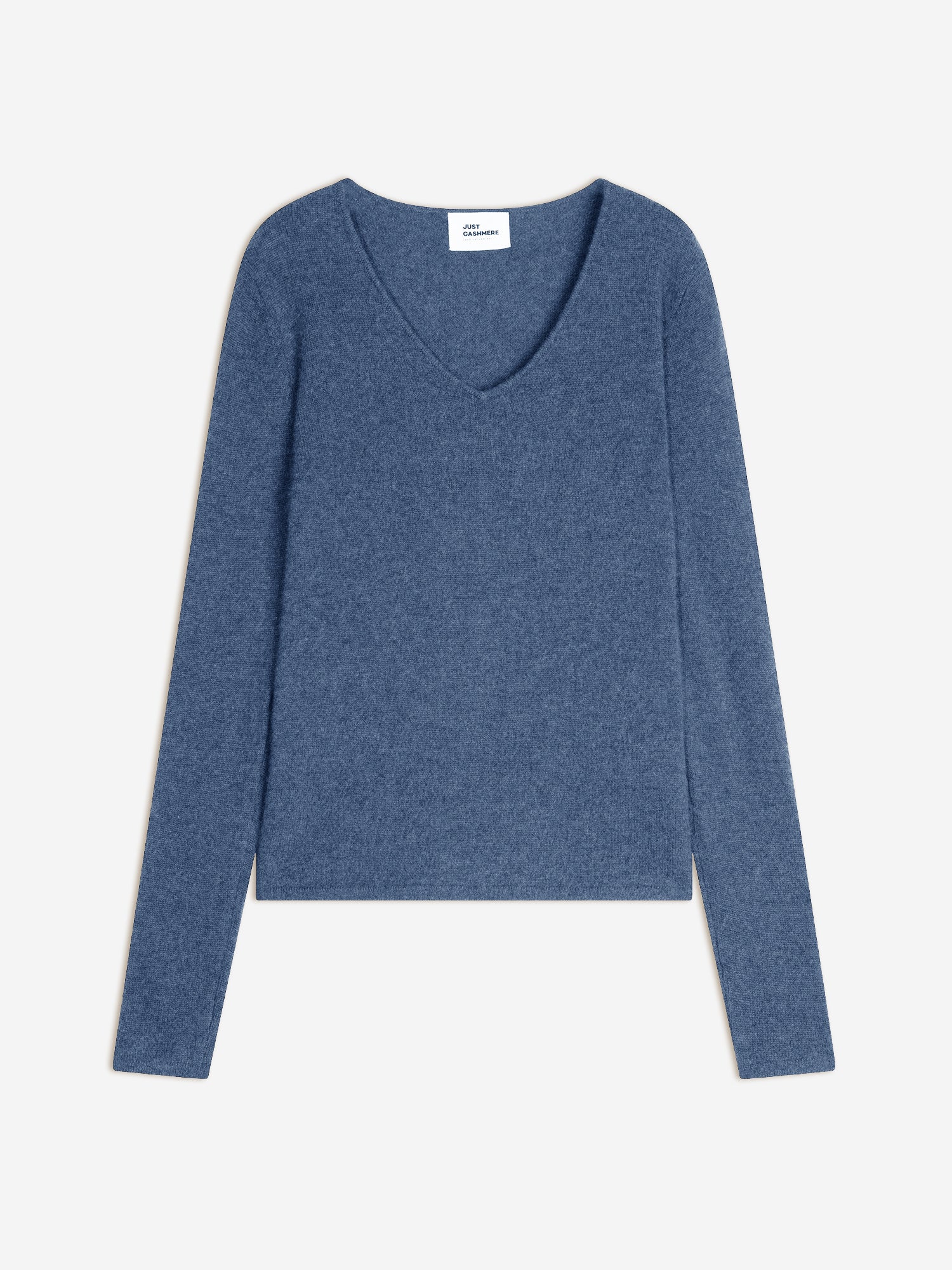 JOAN pull col v bleu denim