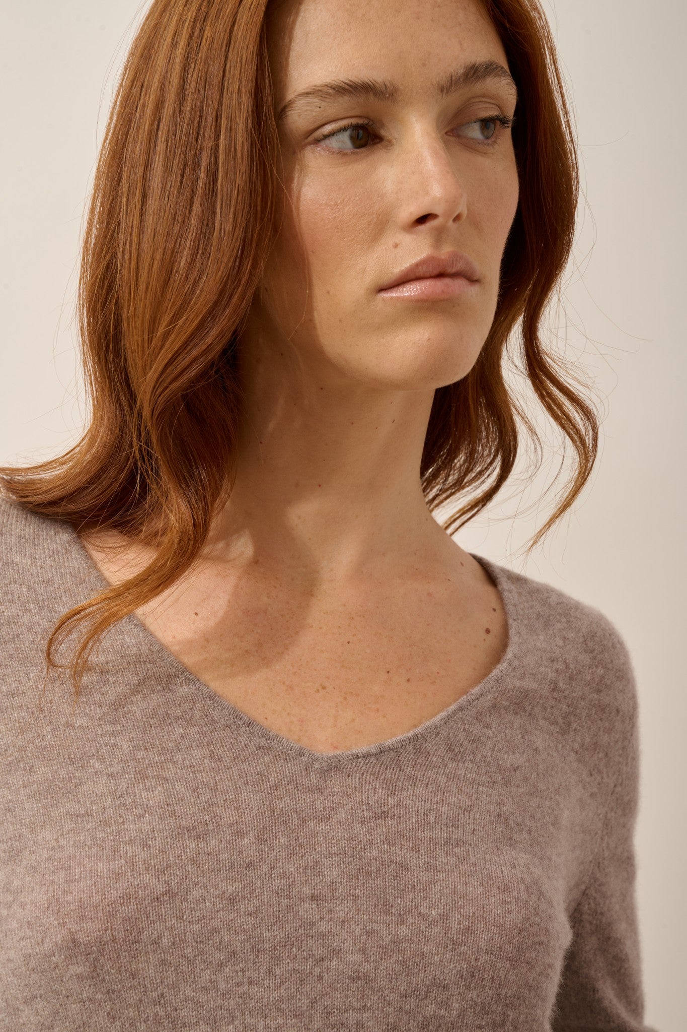 joan pull col v caribou chiné