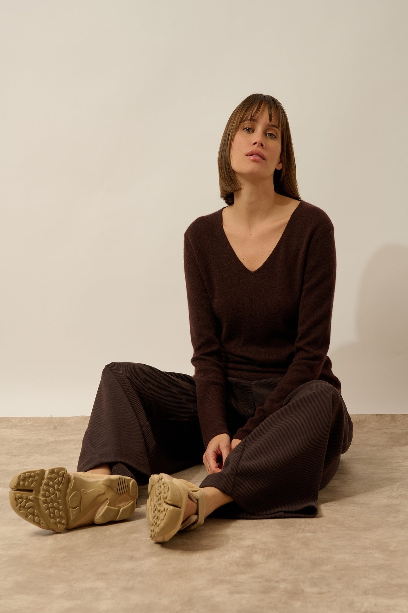 JOAN pull col v choco