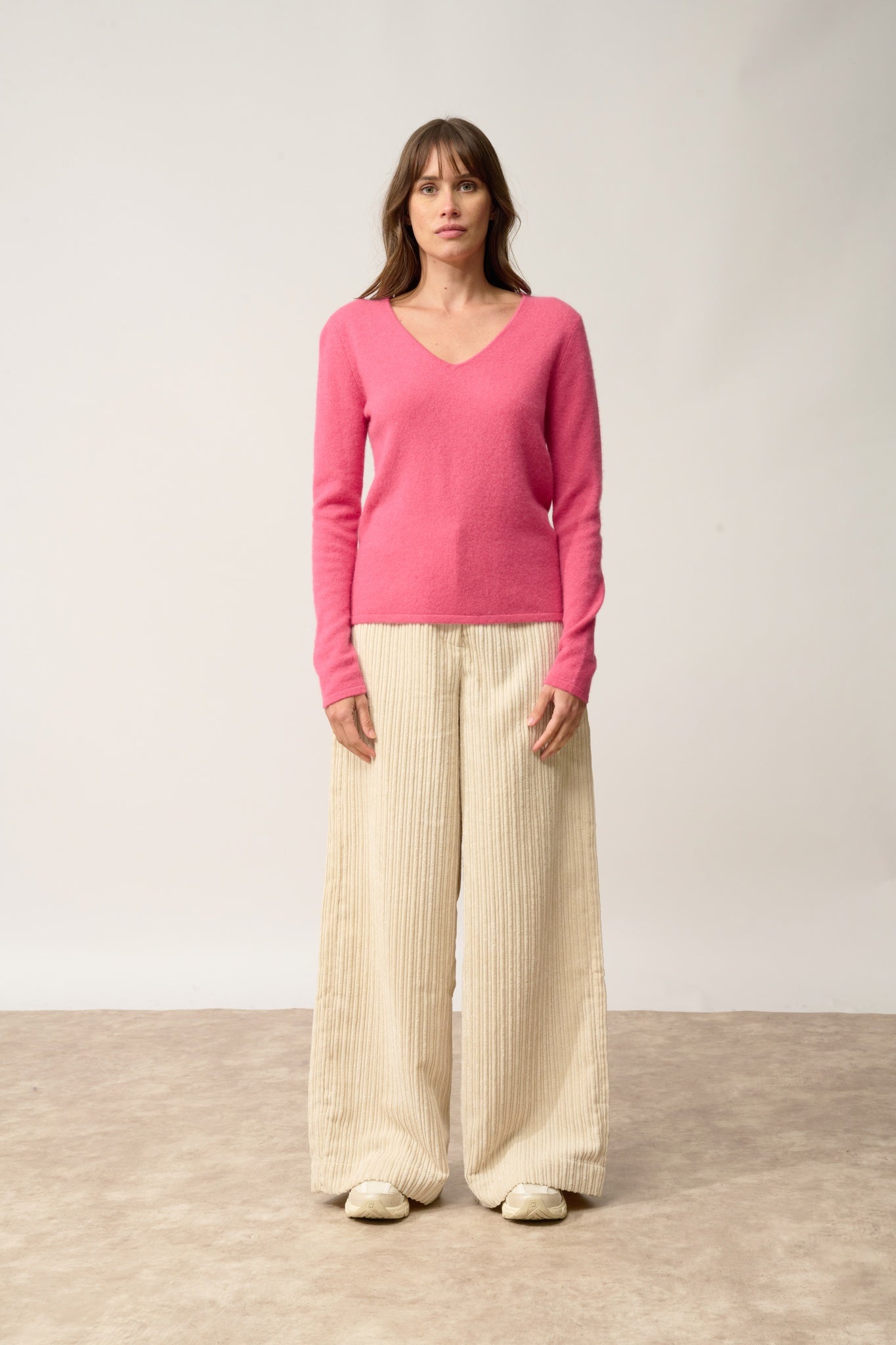 JOAN strawberry v-neck sweater