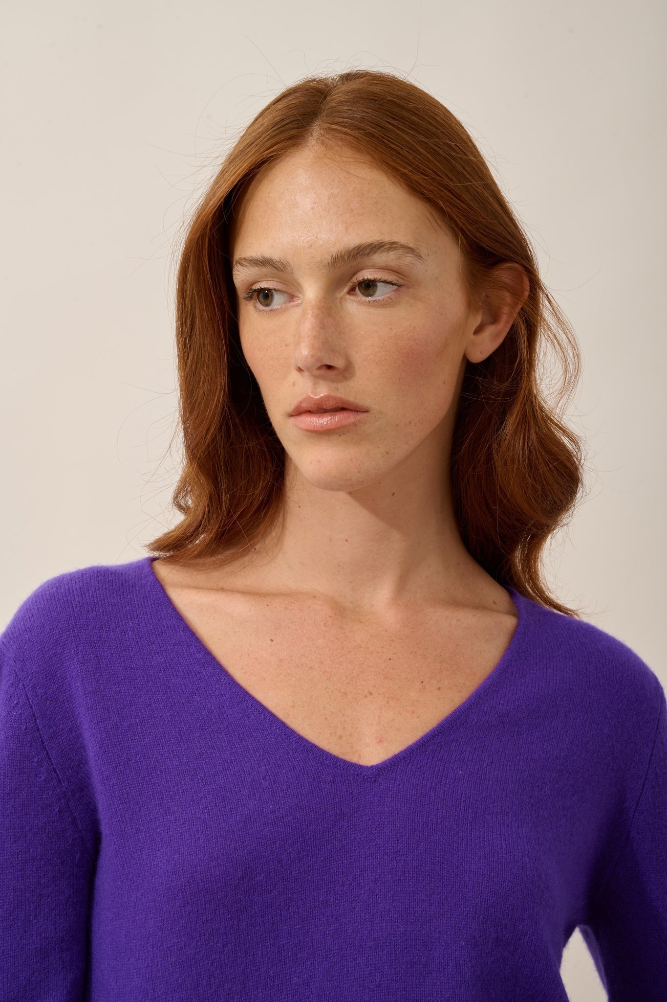 JOAN pull col v gentiane