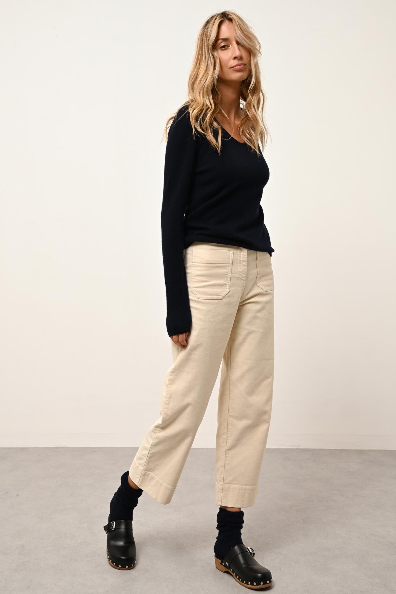 JOAN pull col v navy