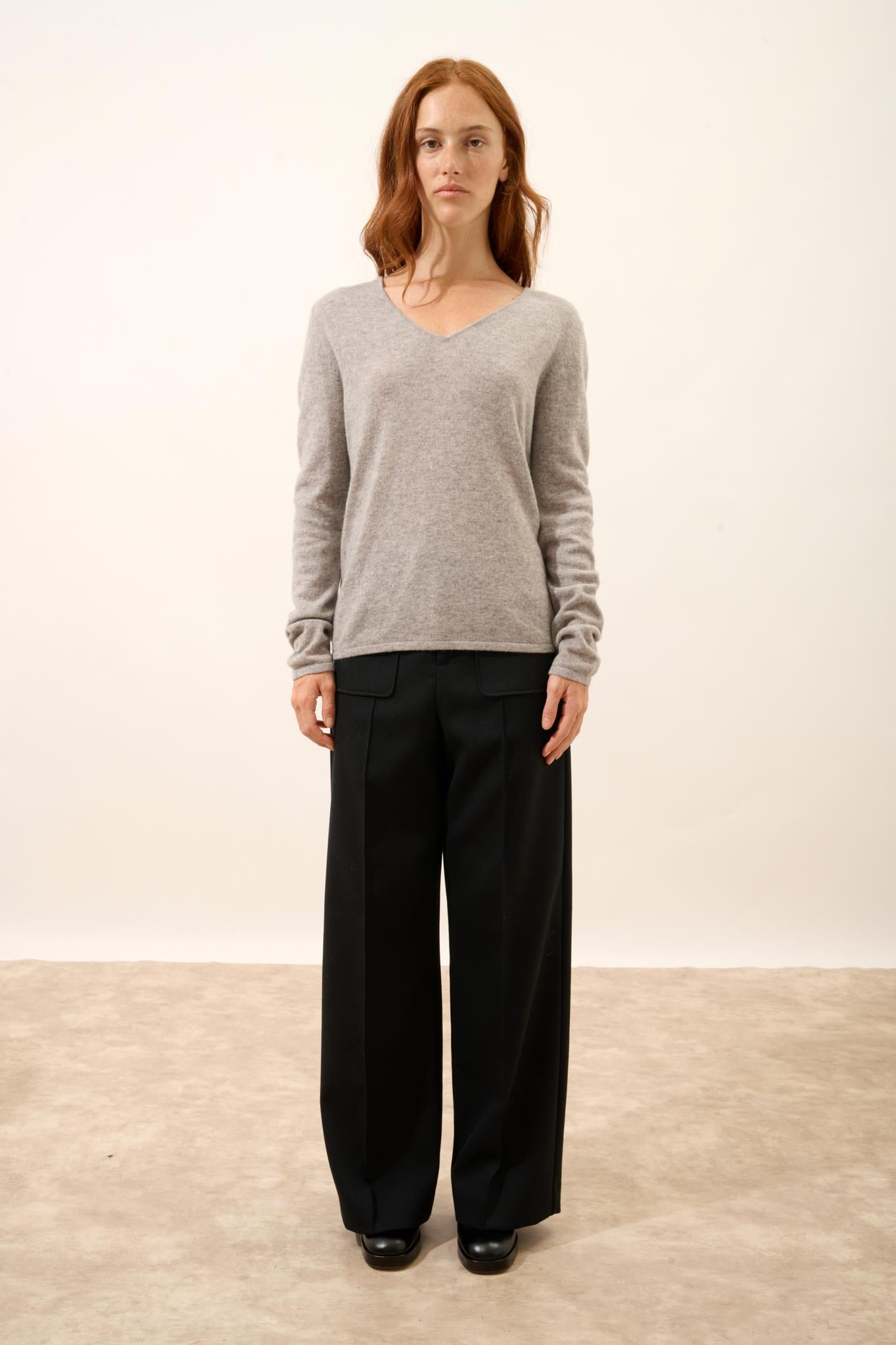 JOAN pull col v nuage chiné