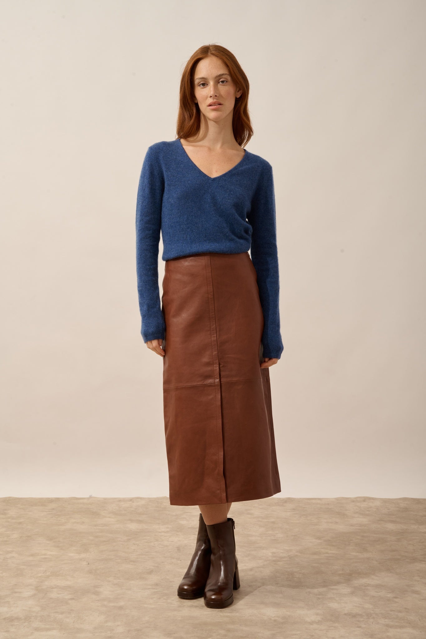 JOAN pull col v ocean chiné