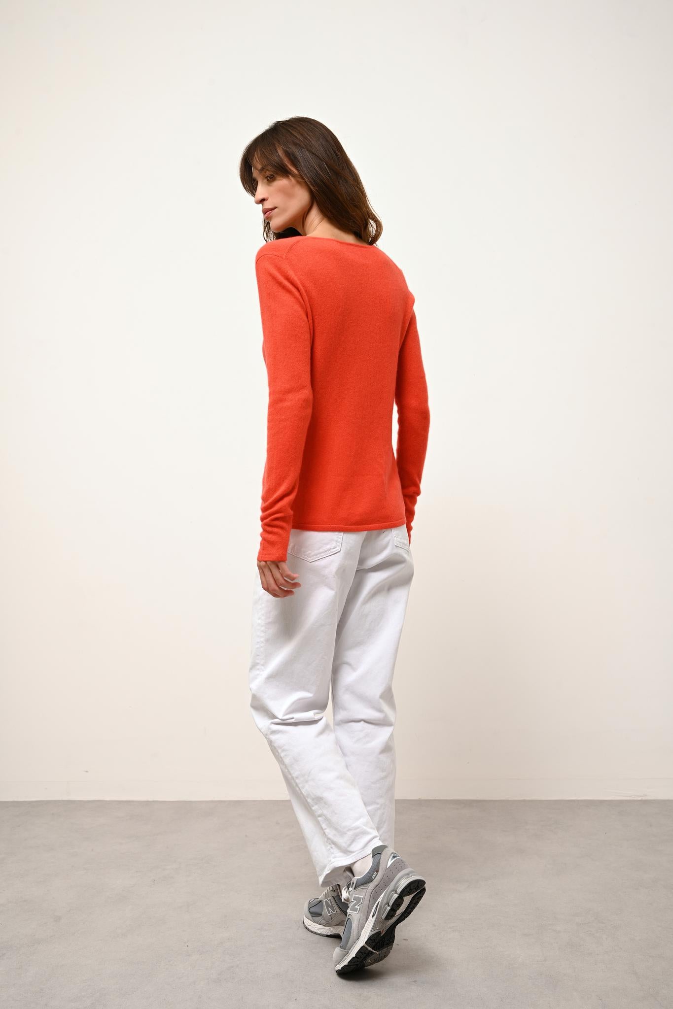 JOAN v-neck sweater orange