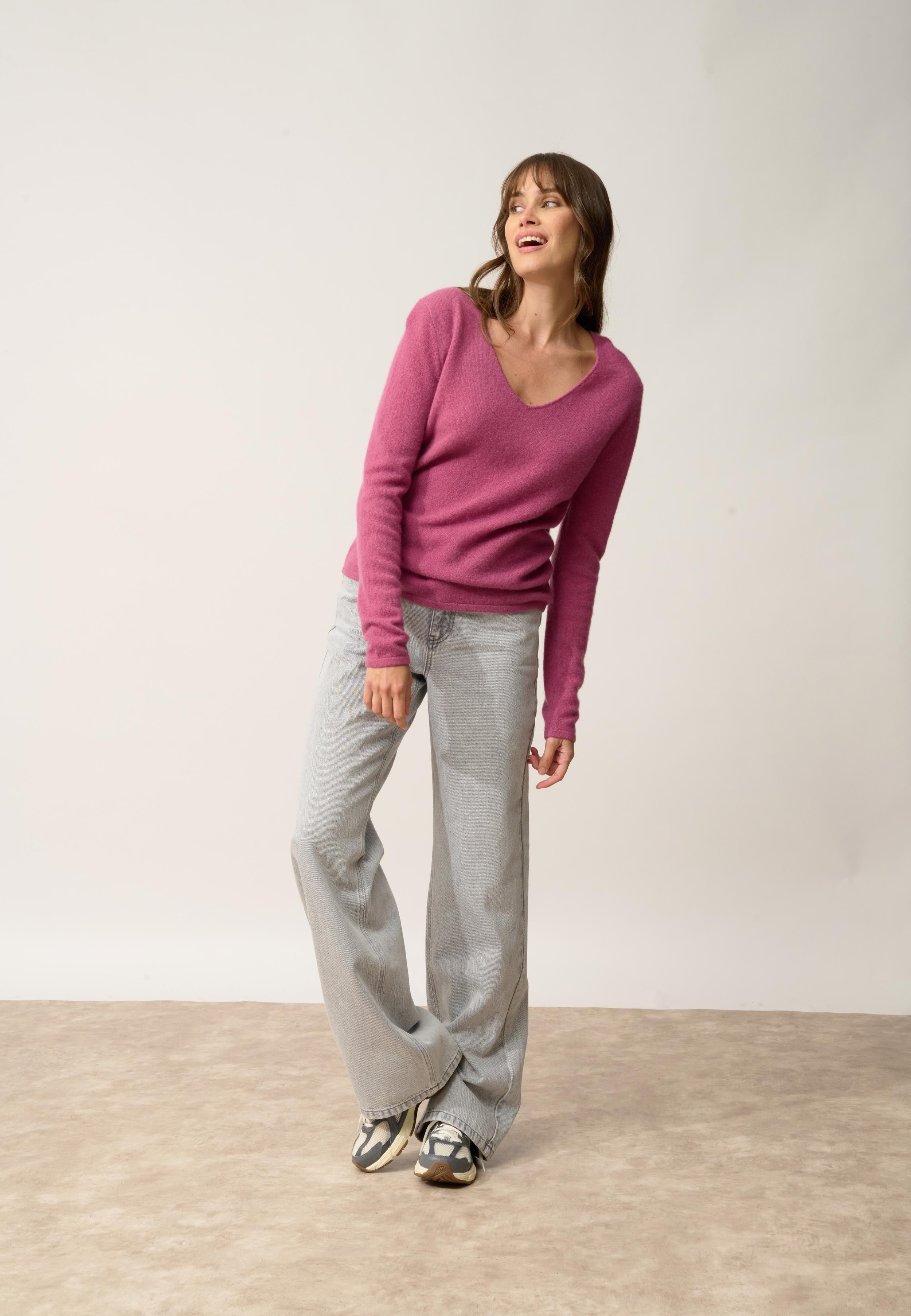 JOAN v-neck sweater orchid