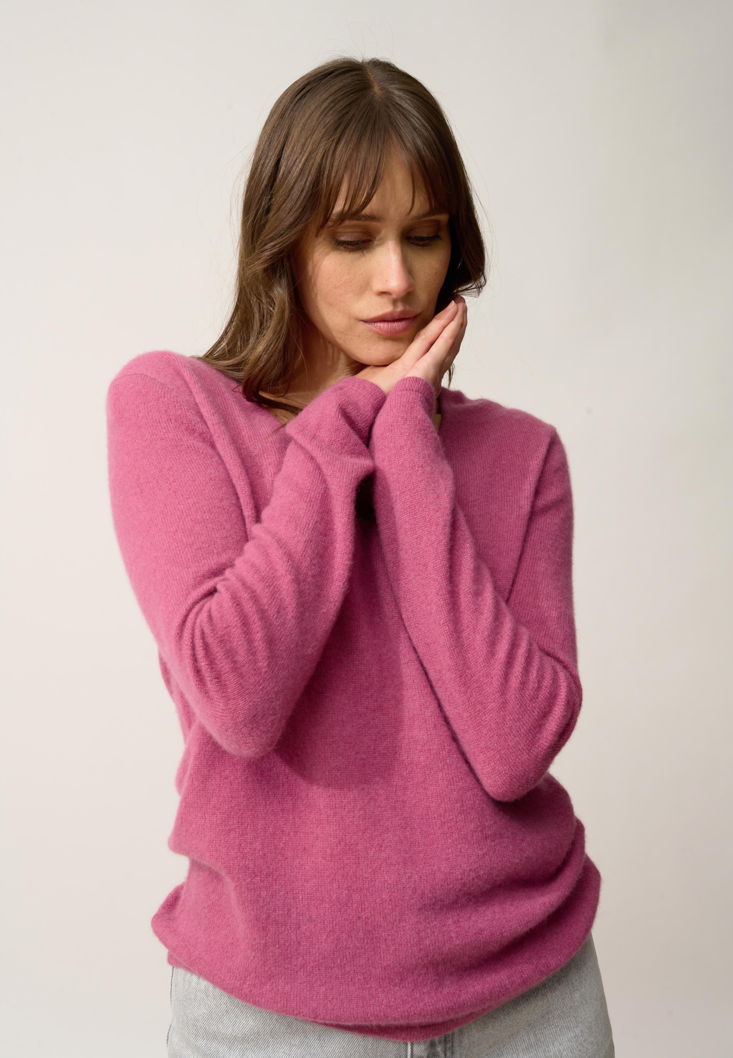 JOAN v-neck sweater orchid