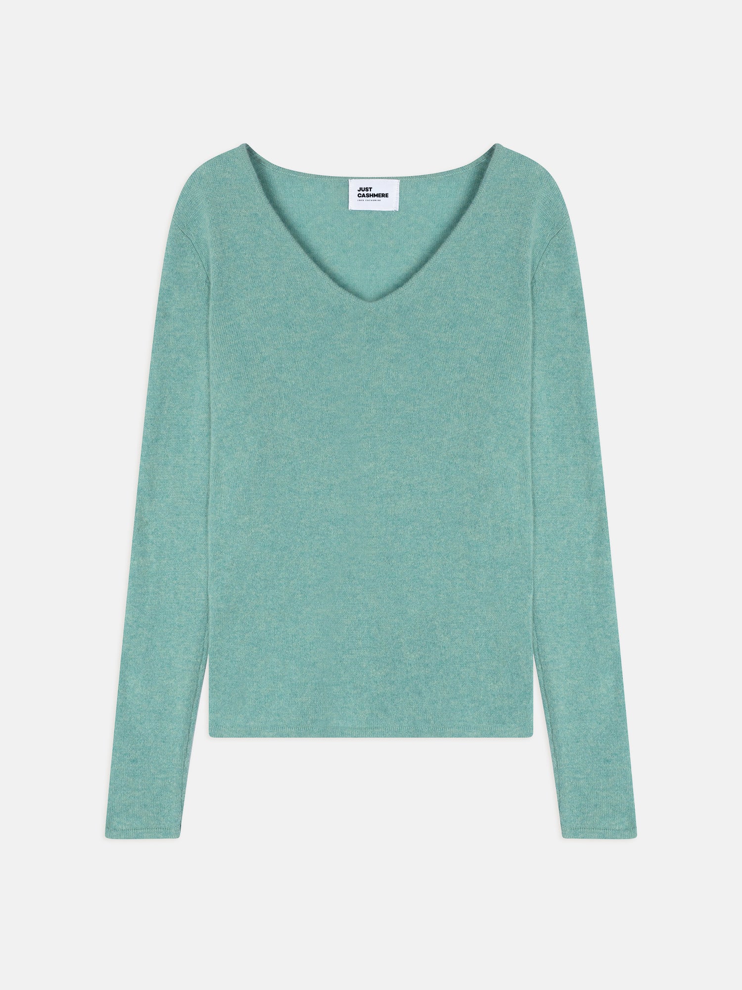 JOAN pull col v vert chiné