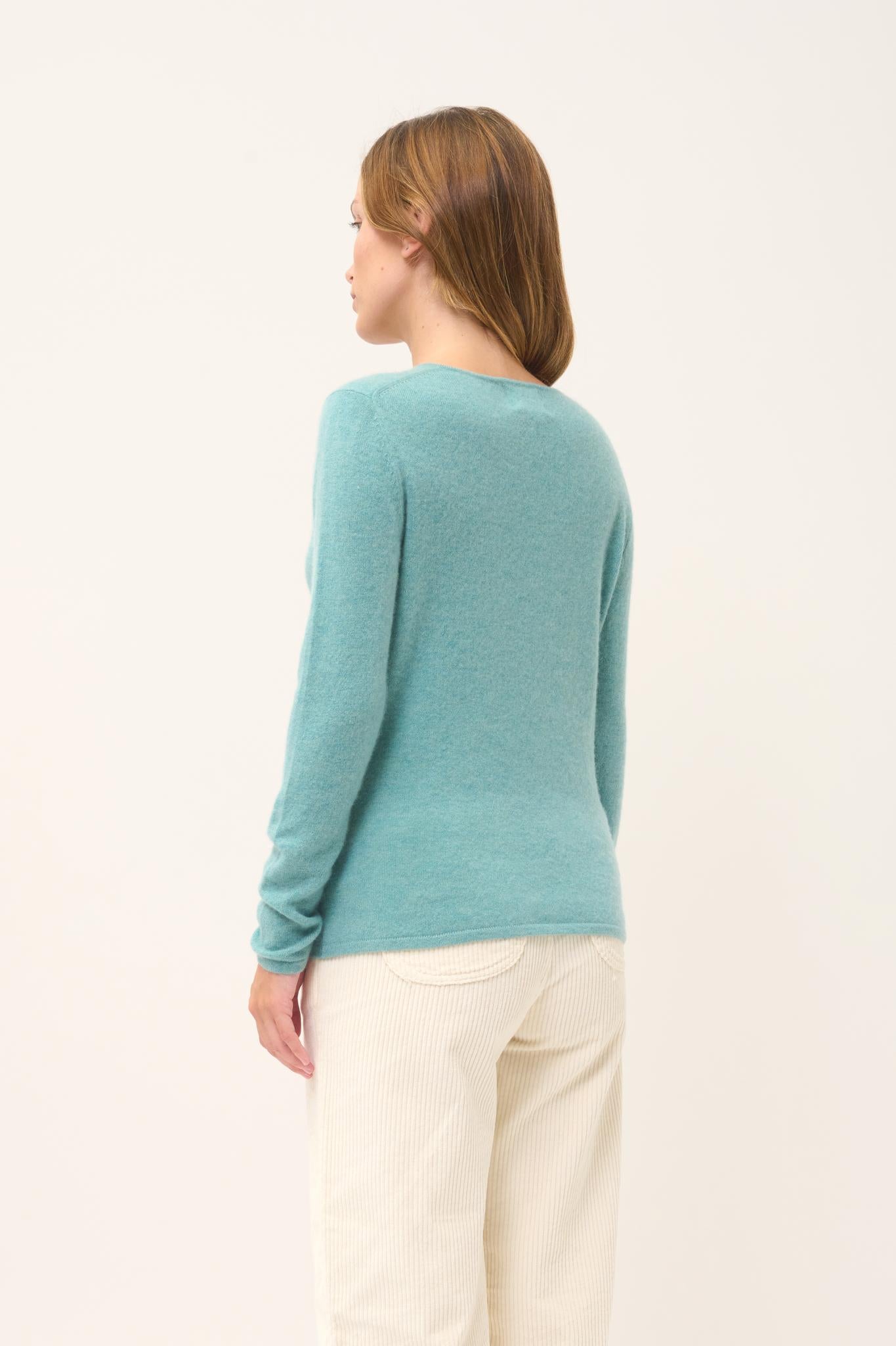 JOAN v-neck sweater mottled green