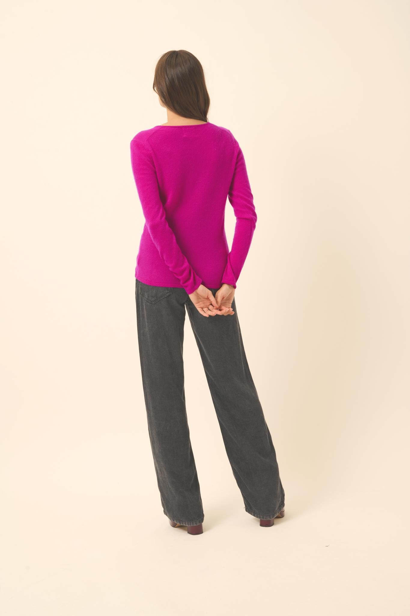 JOAN v-neck sweater in violet