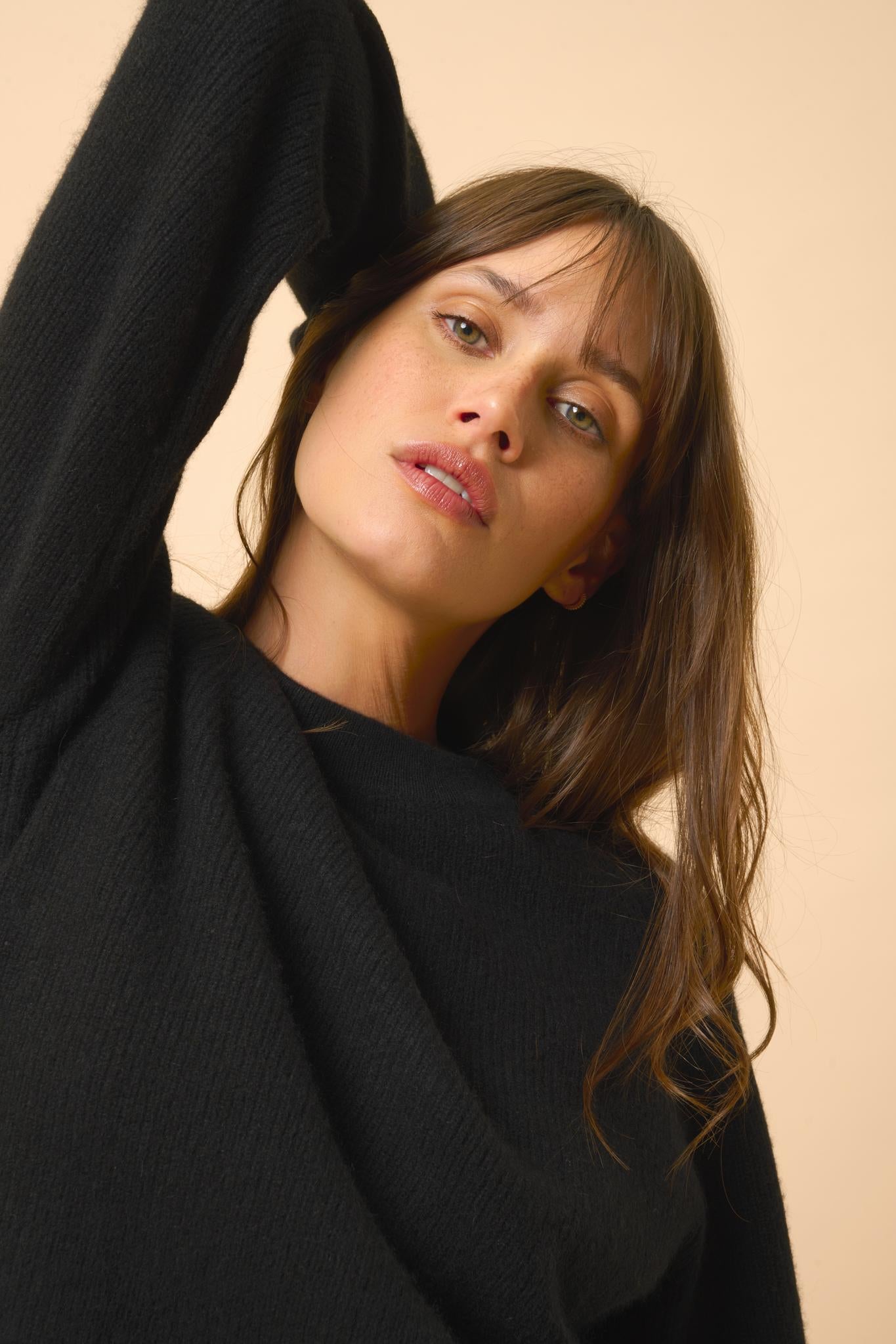 JONA pull col rond noir