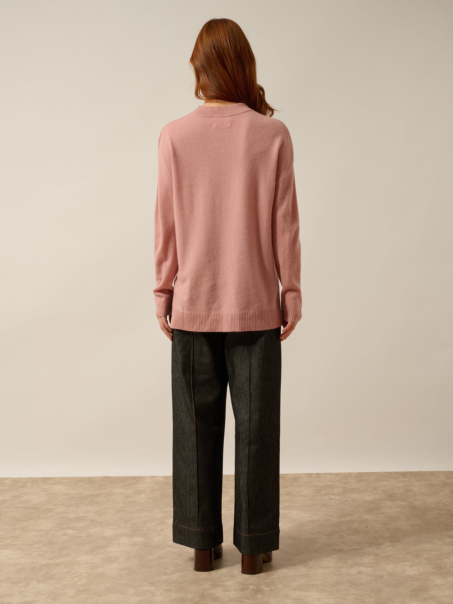 JOSPE pull col rond bois de rose