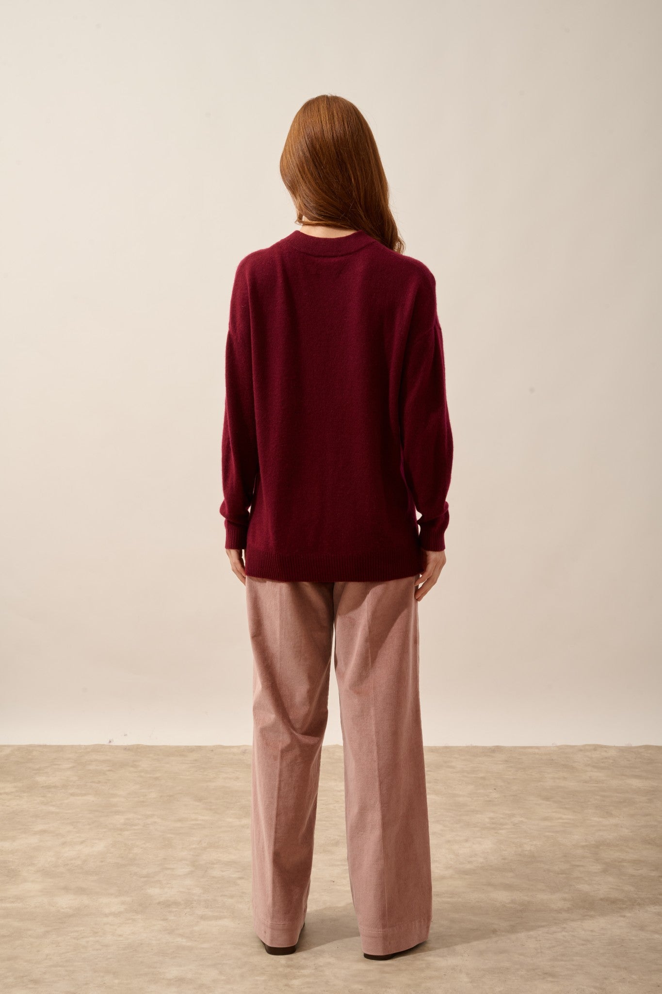 jospe pull col rond bordeaux