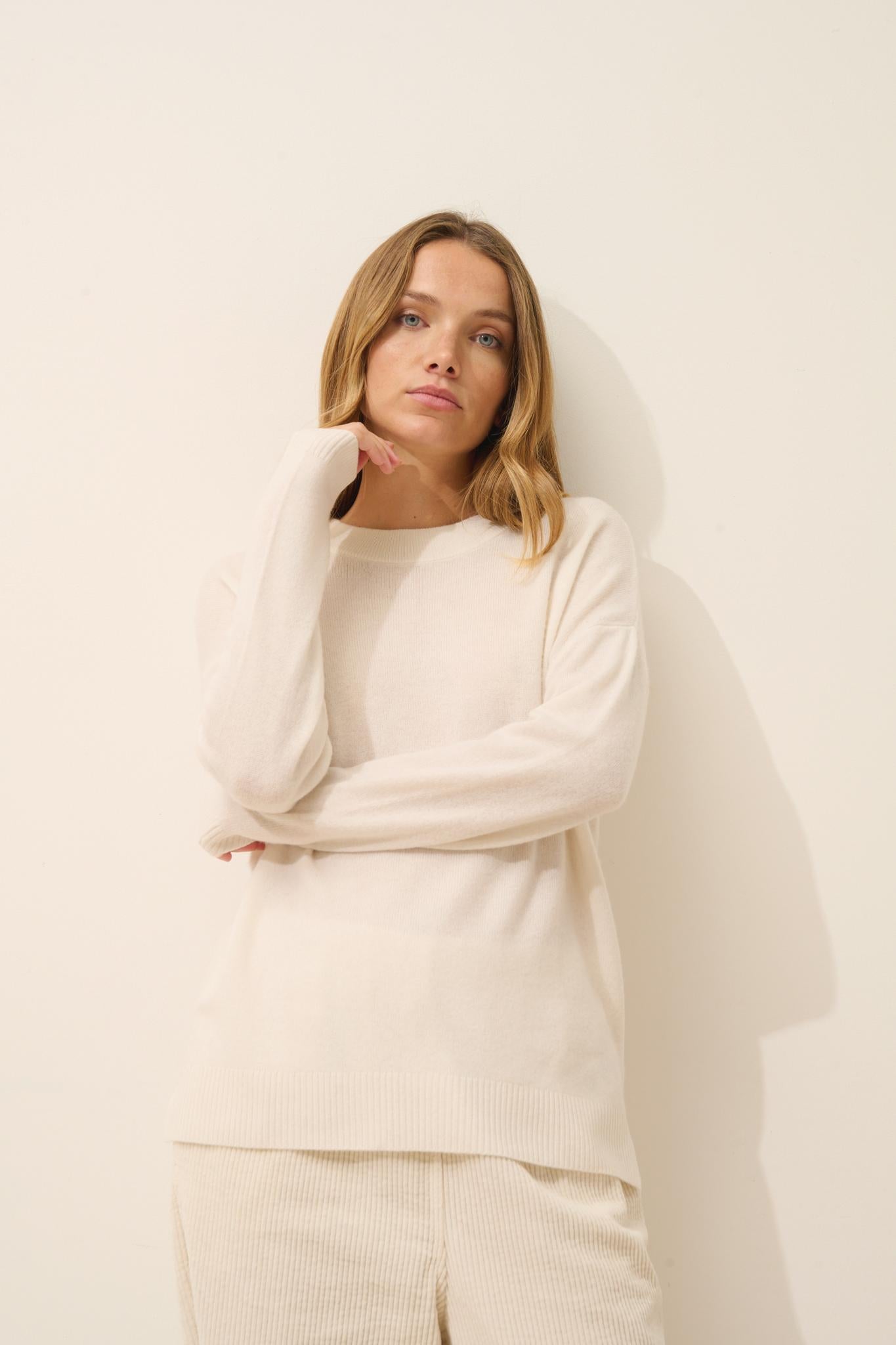 JOSPE round-neck sweater ivory