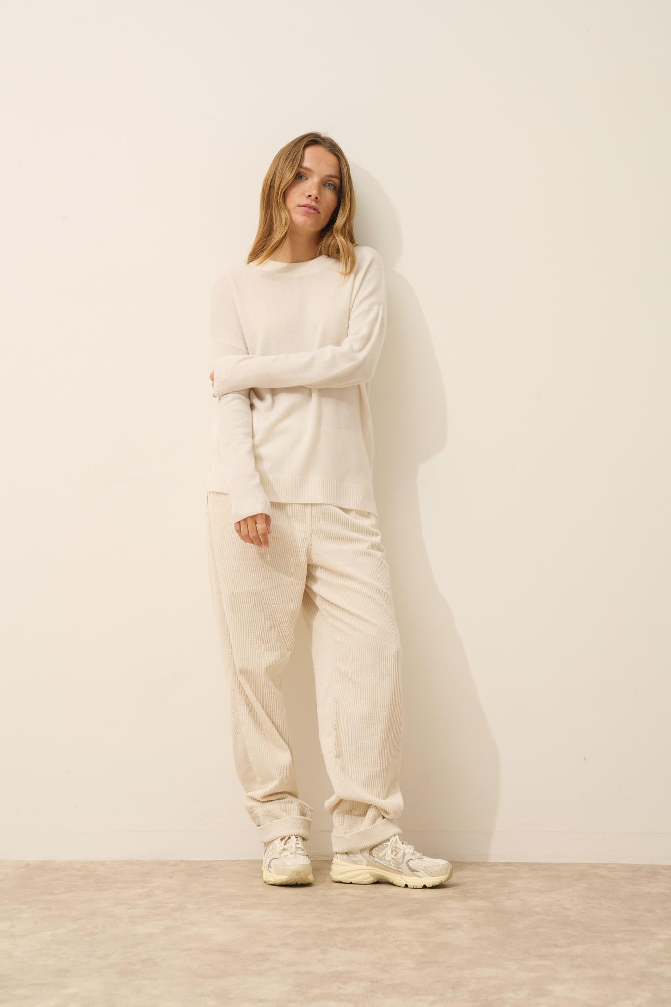 JOSPE round-neck sweater ivory