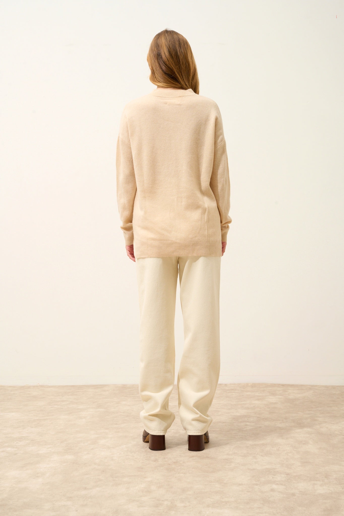 JOSPE pull col rond sable