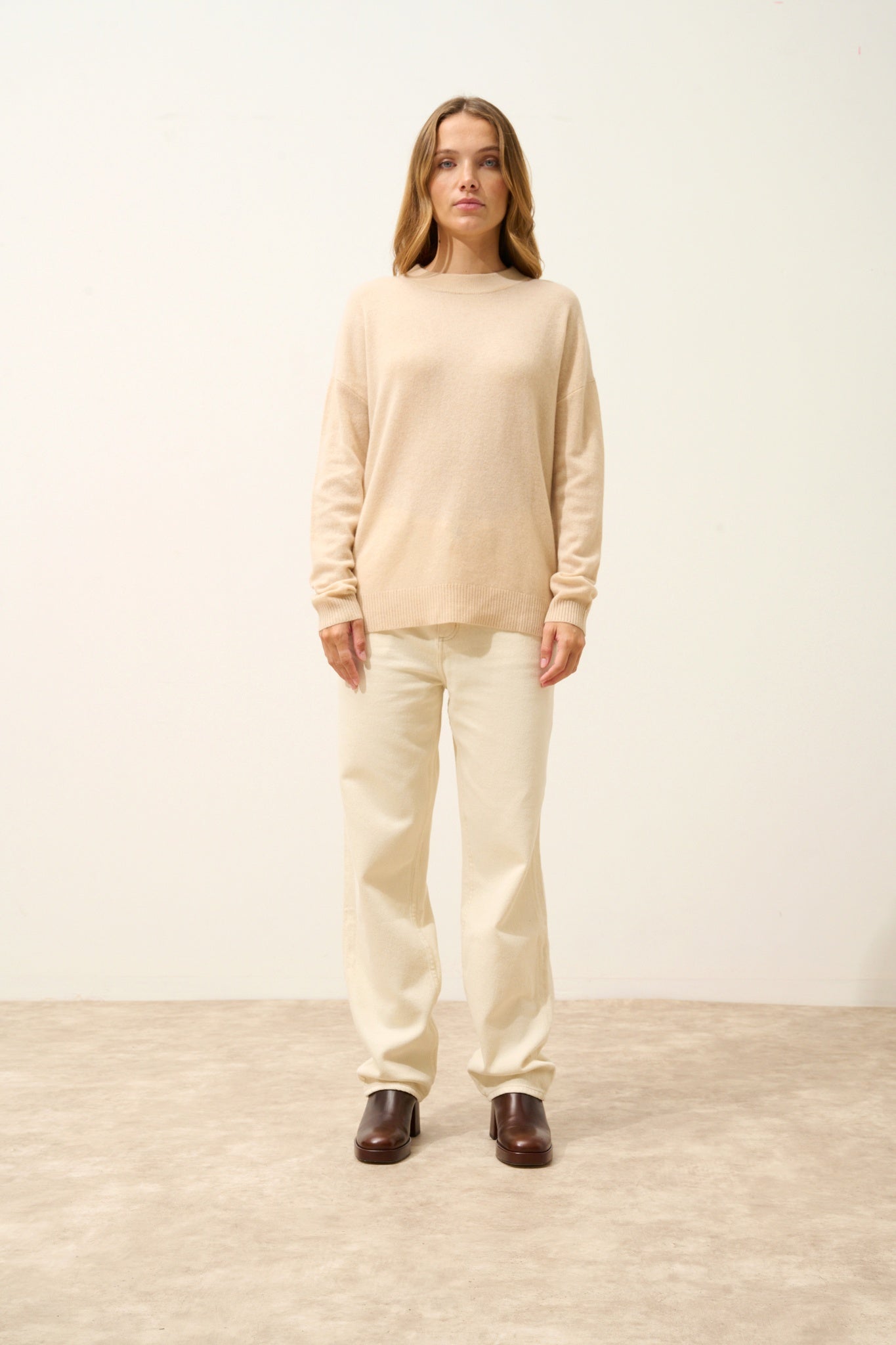 JOSPE pull col rond sable