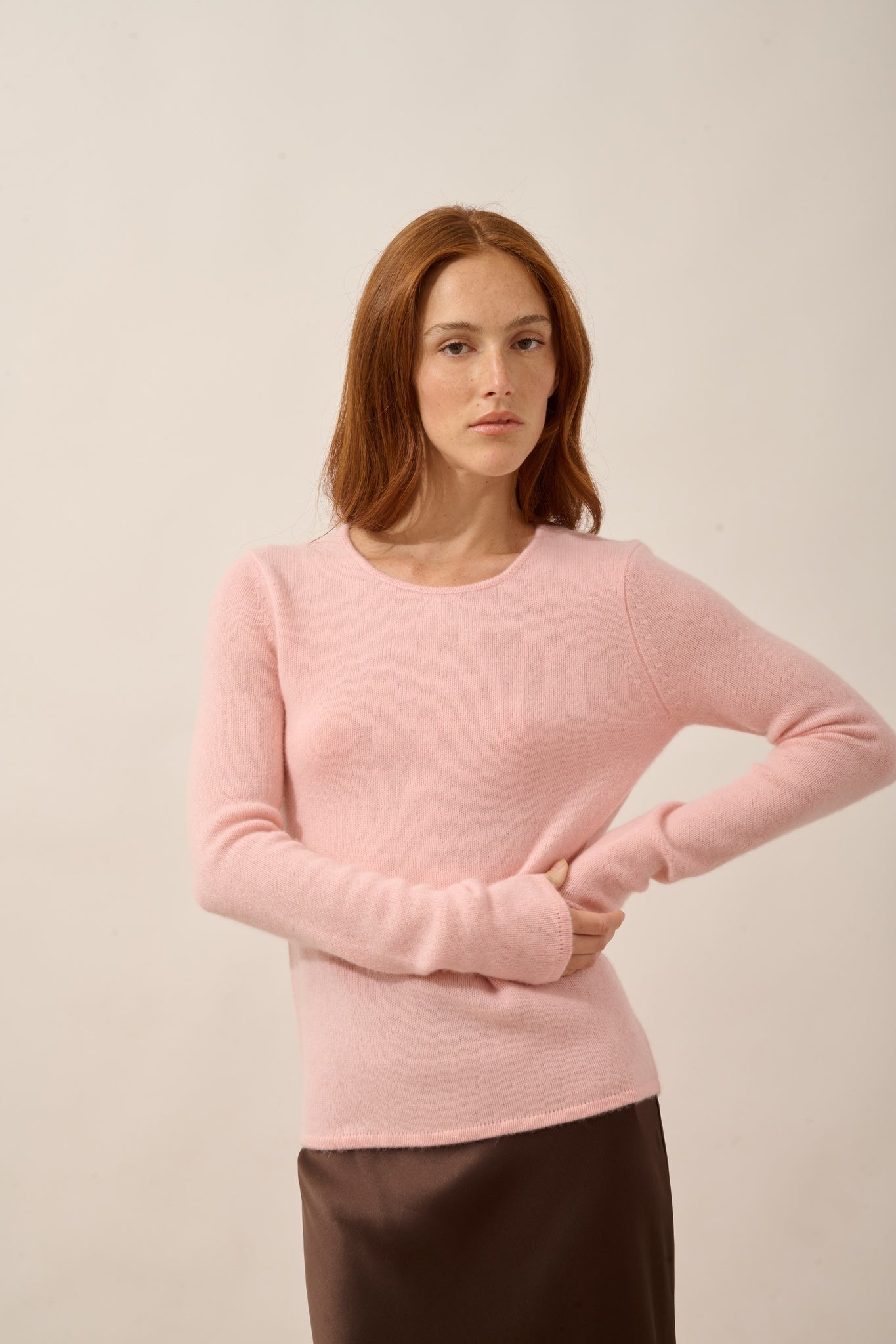 JOYCE 4-ply ballerina round neck sweater