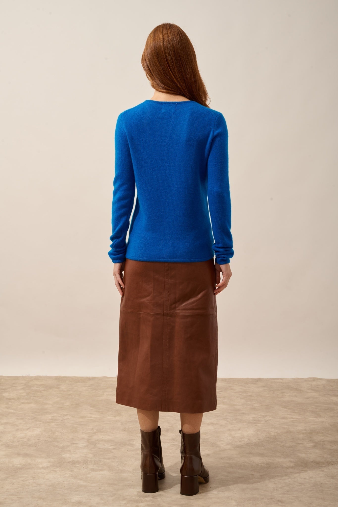 JOYCE pull col rond 4 fils calanque