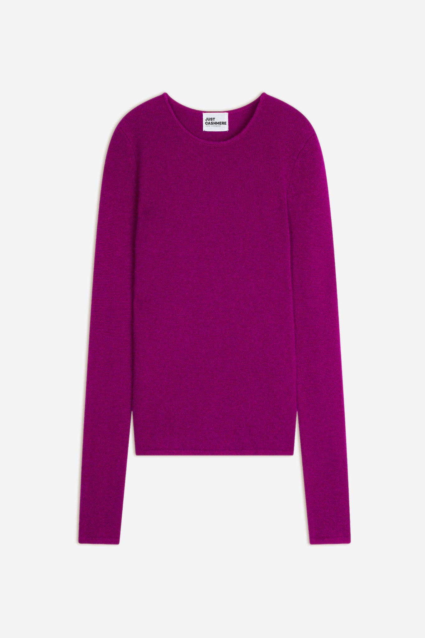 Joyce round neck sweater, 4-ply purple
