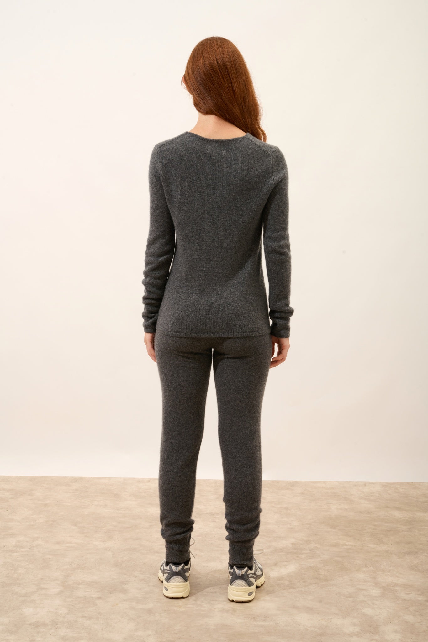 JOYCE pull col rond anthracite chiné