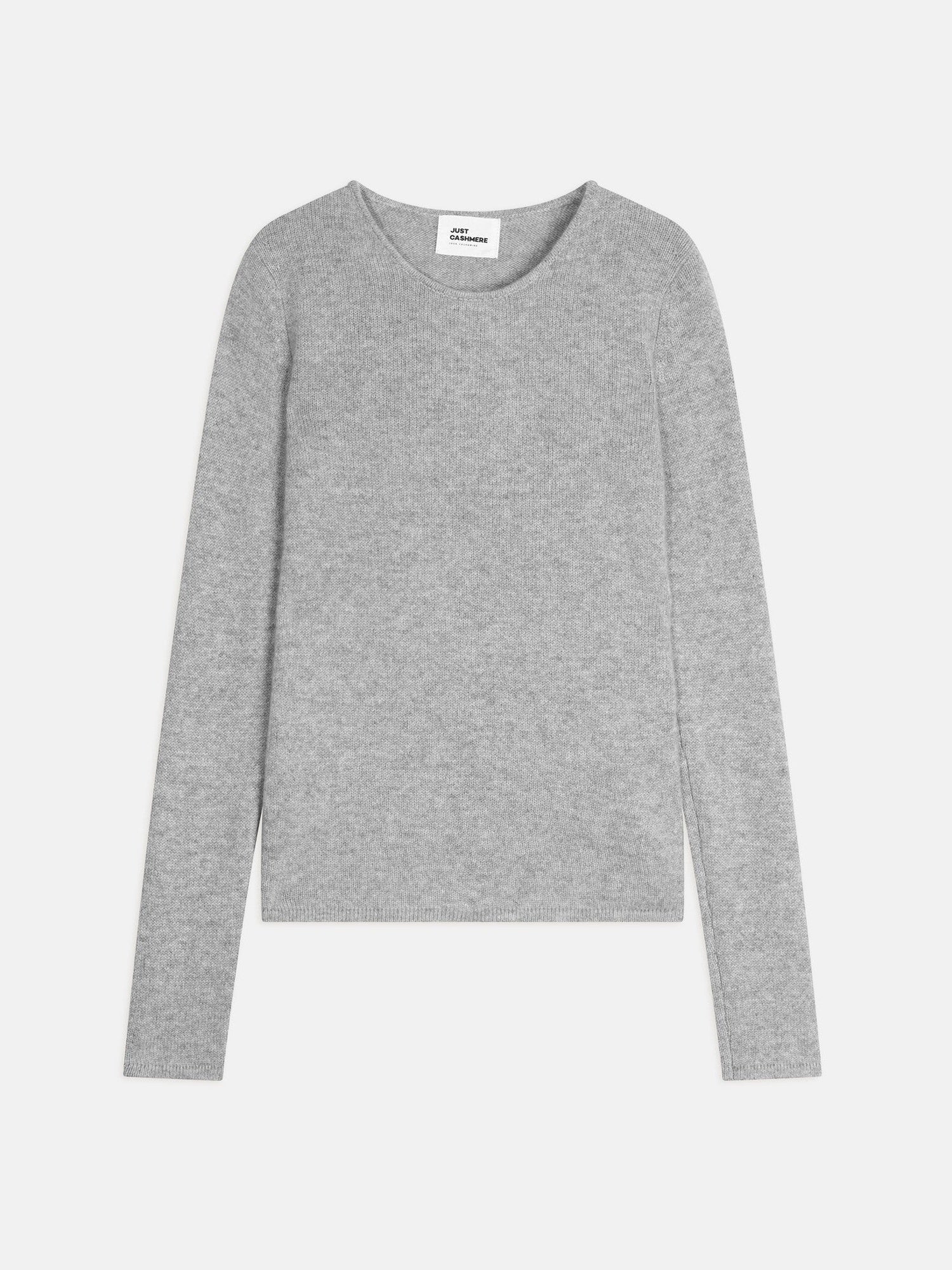 Joyce round neck sweater in mottled cloud