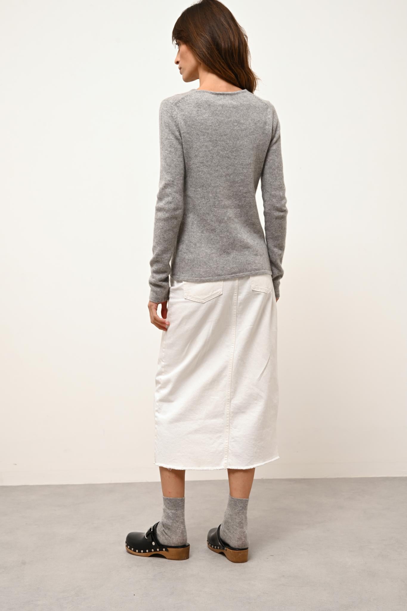 JOYCE pull col rond nuage chiné
