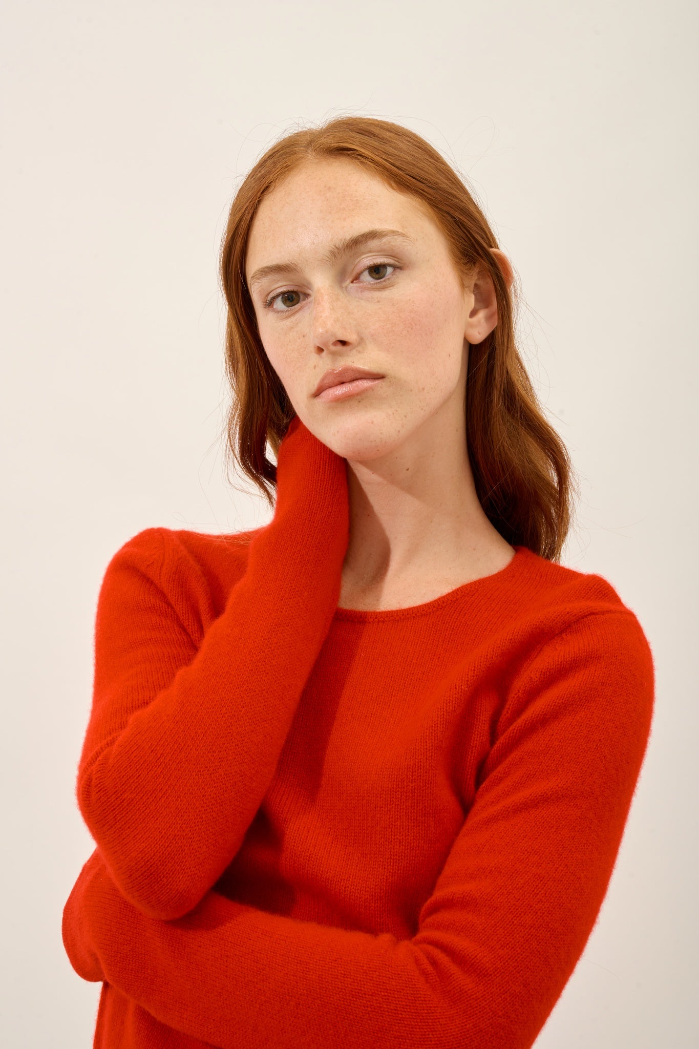 JOYCE round-neck sweater red