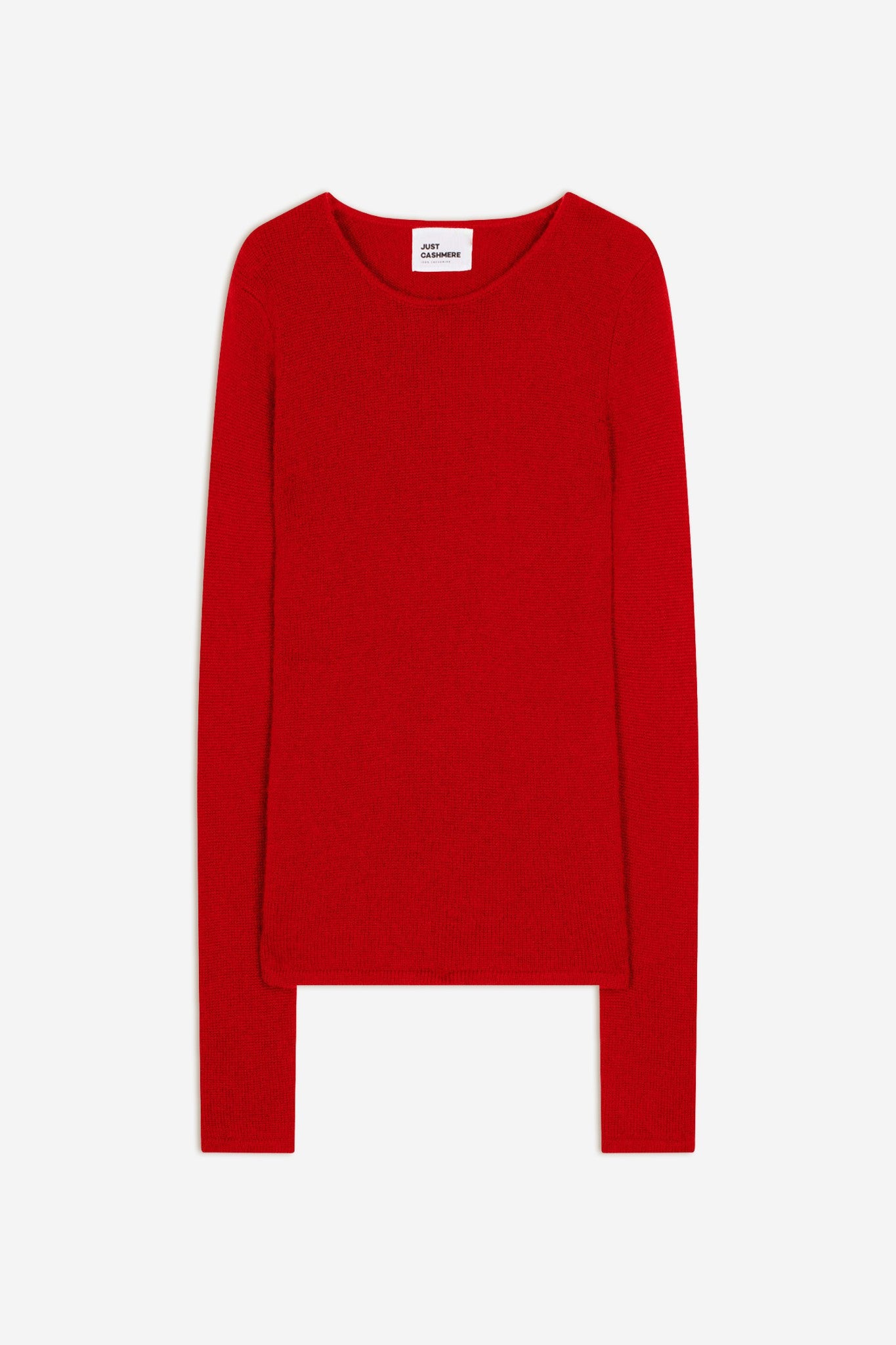 joyce pull col rond rouge