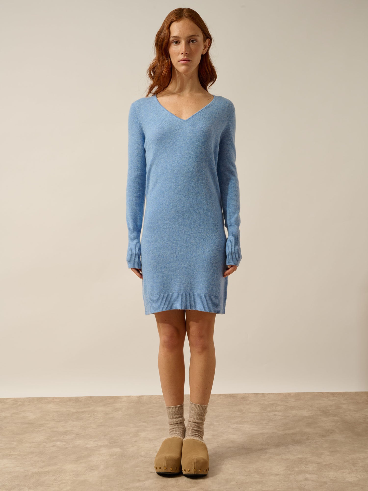 TRACY robe col v sky