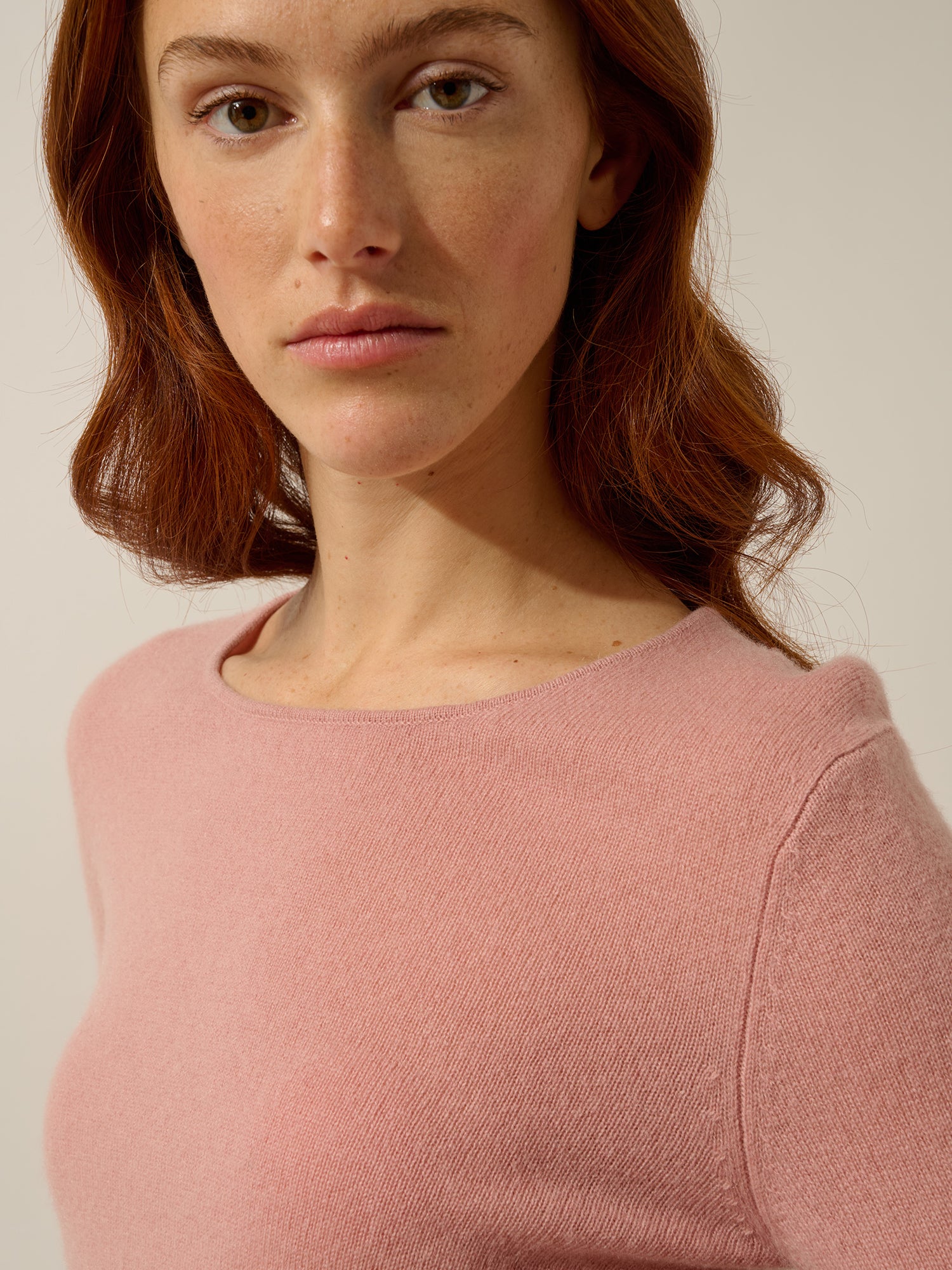 GRACE pull col bateau bois de rose