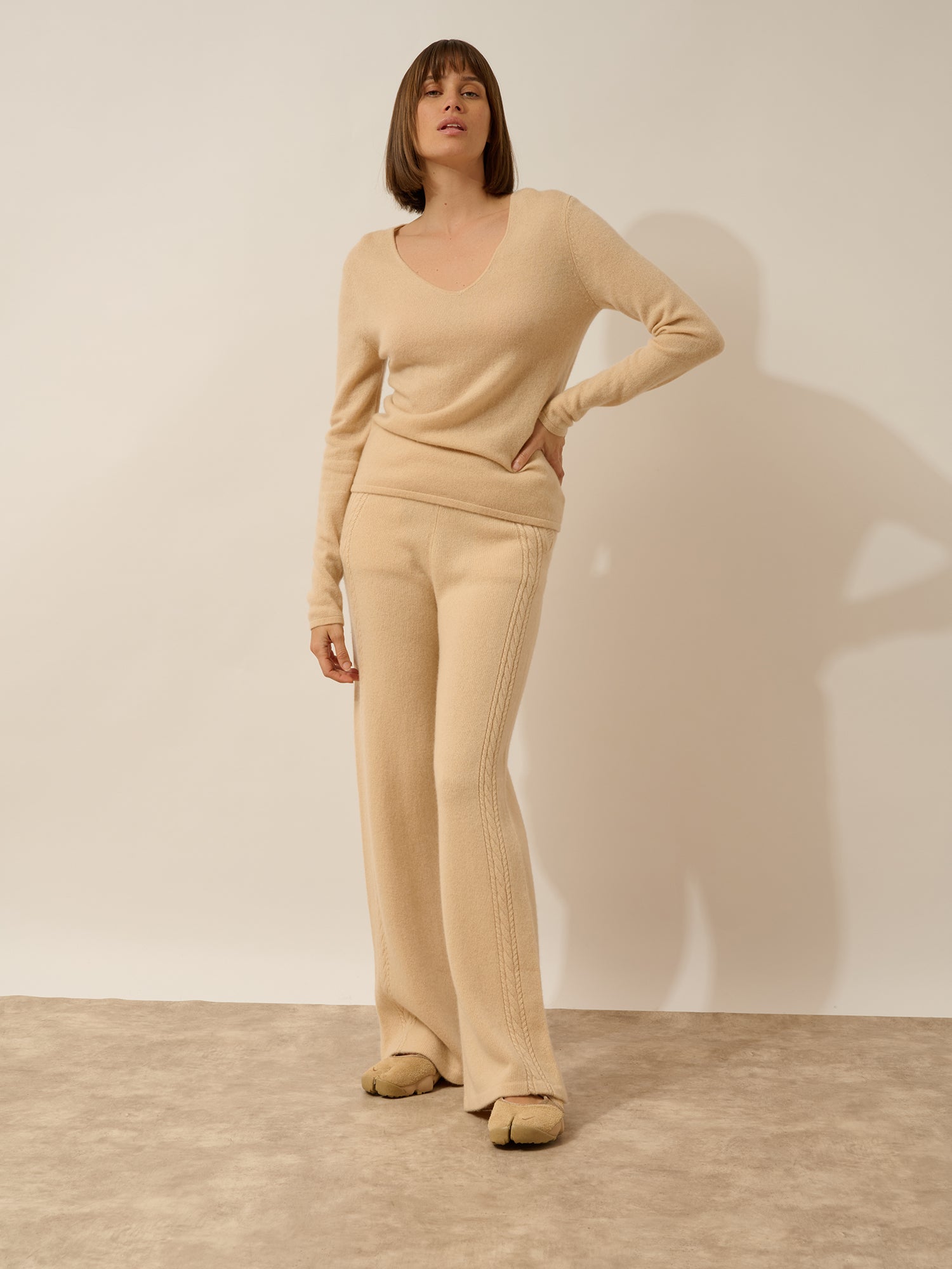 JOAN pull col v beige