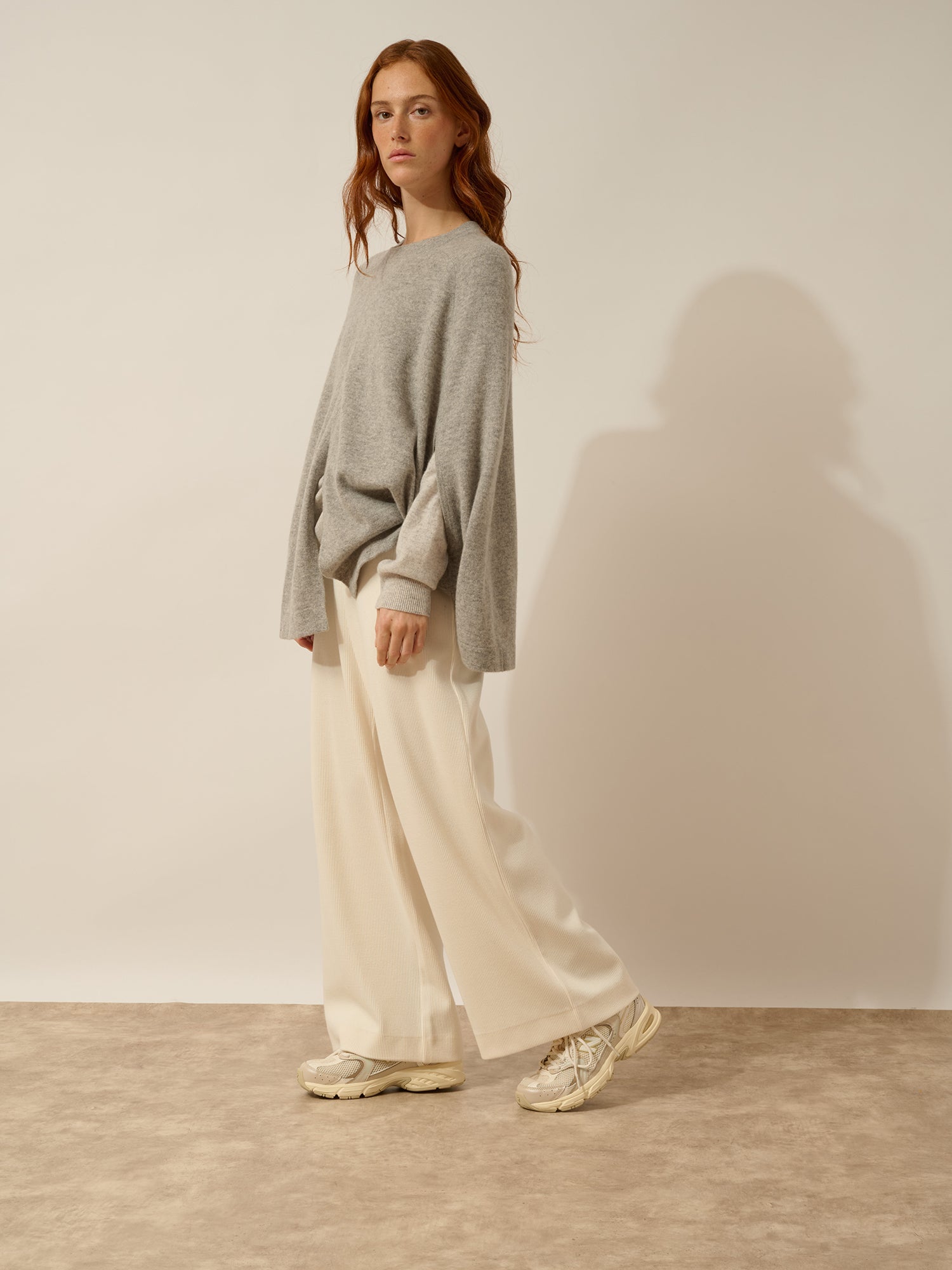 ALLOA cape ouverte col rond nuage chiné