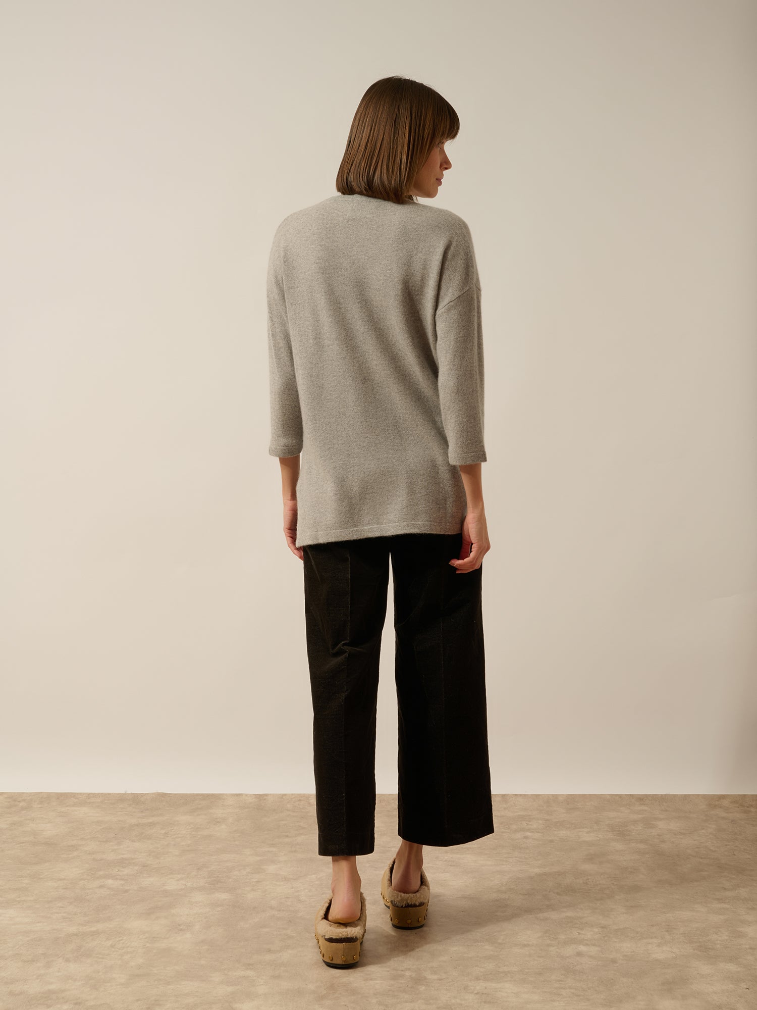 CLATT pull col rond nuage chiné