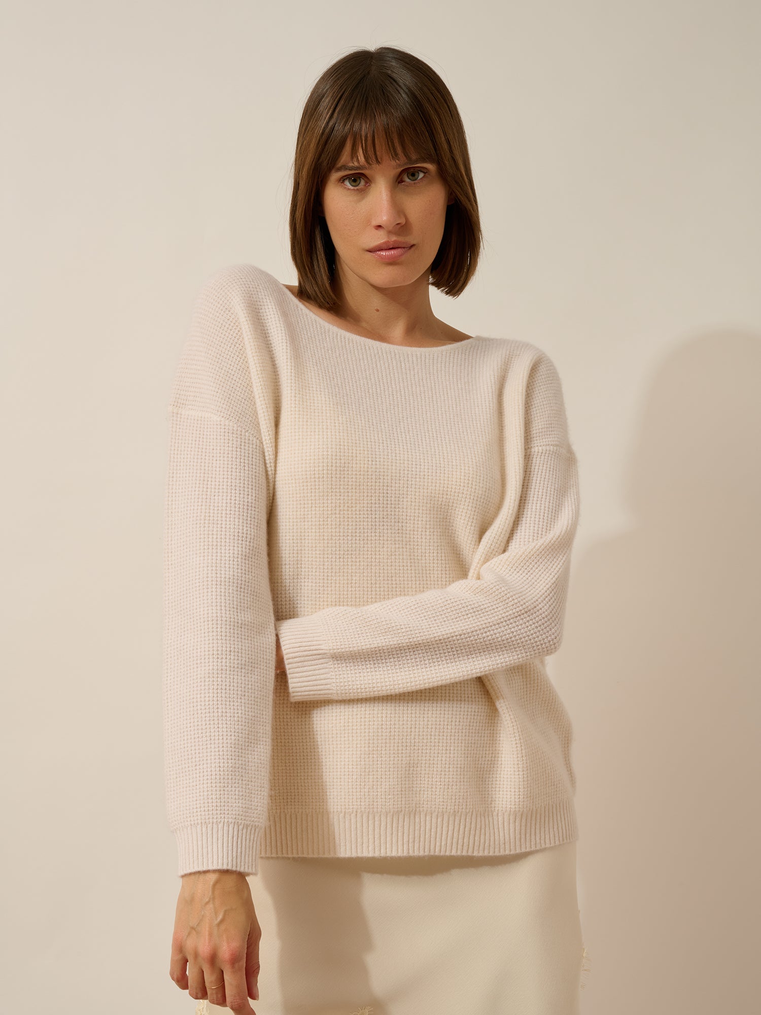 ARIANA pull col bateau neige