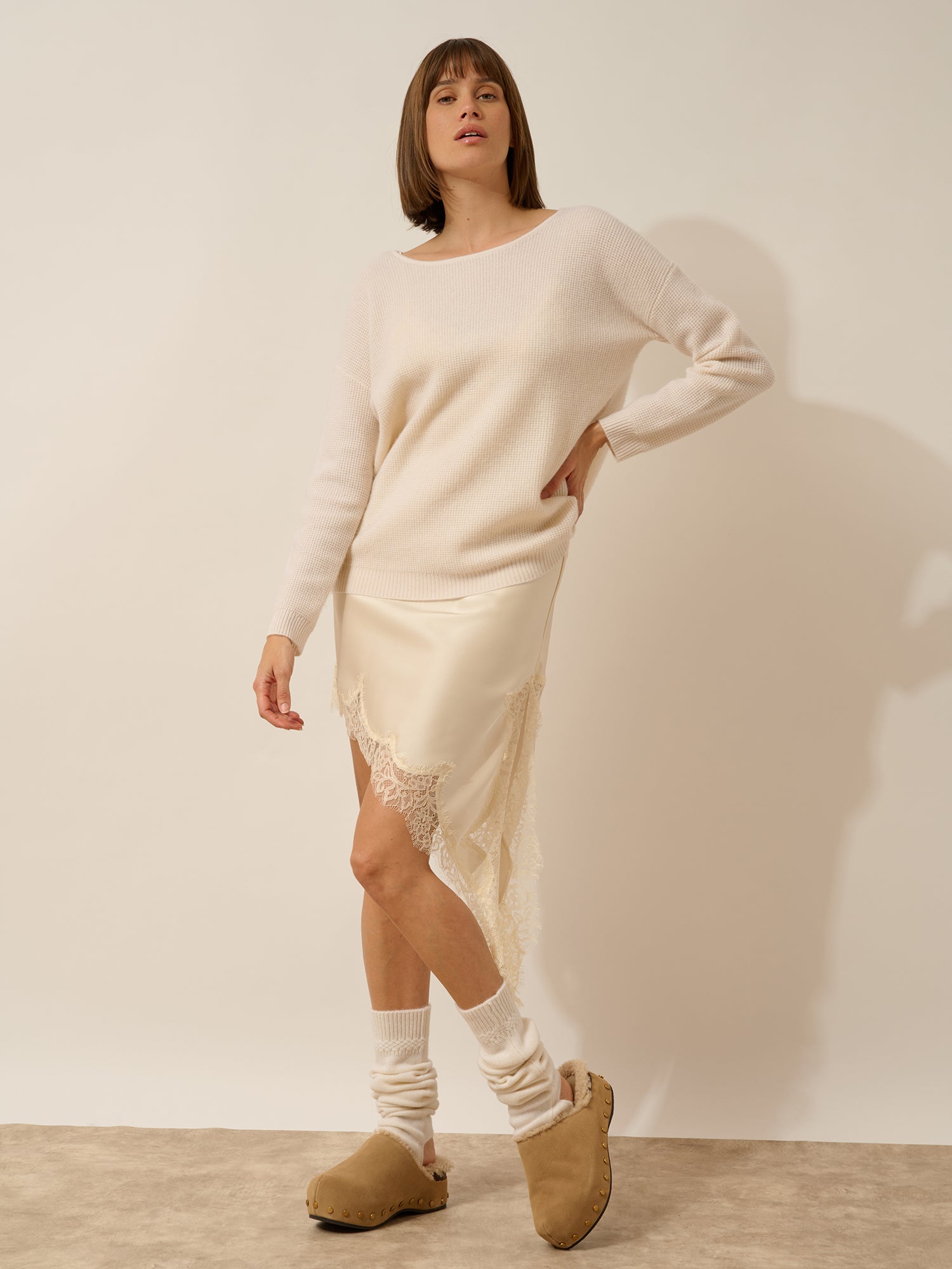 ARIANA pull col bateau neige