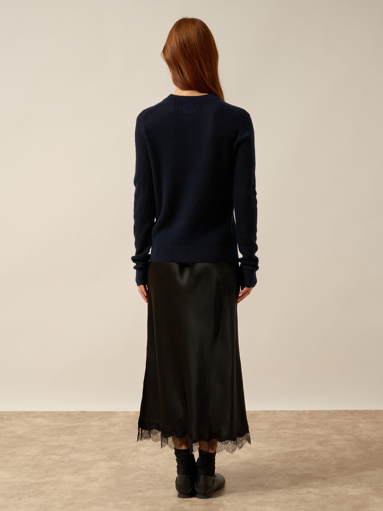 CALLIE pull col rond navy