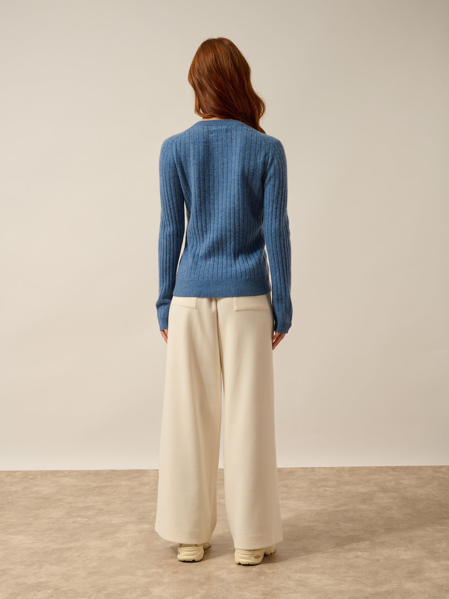 AVANA denim blue round-neck sweater