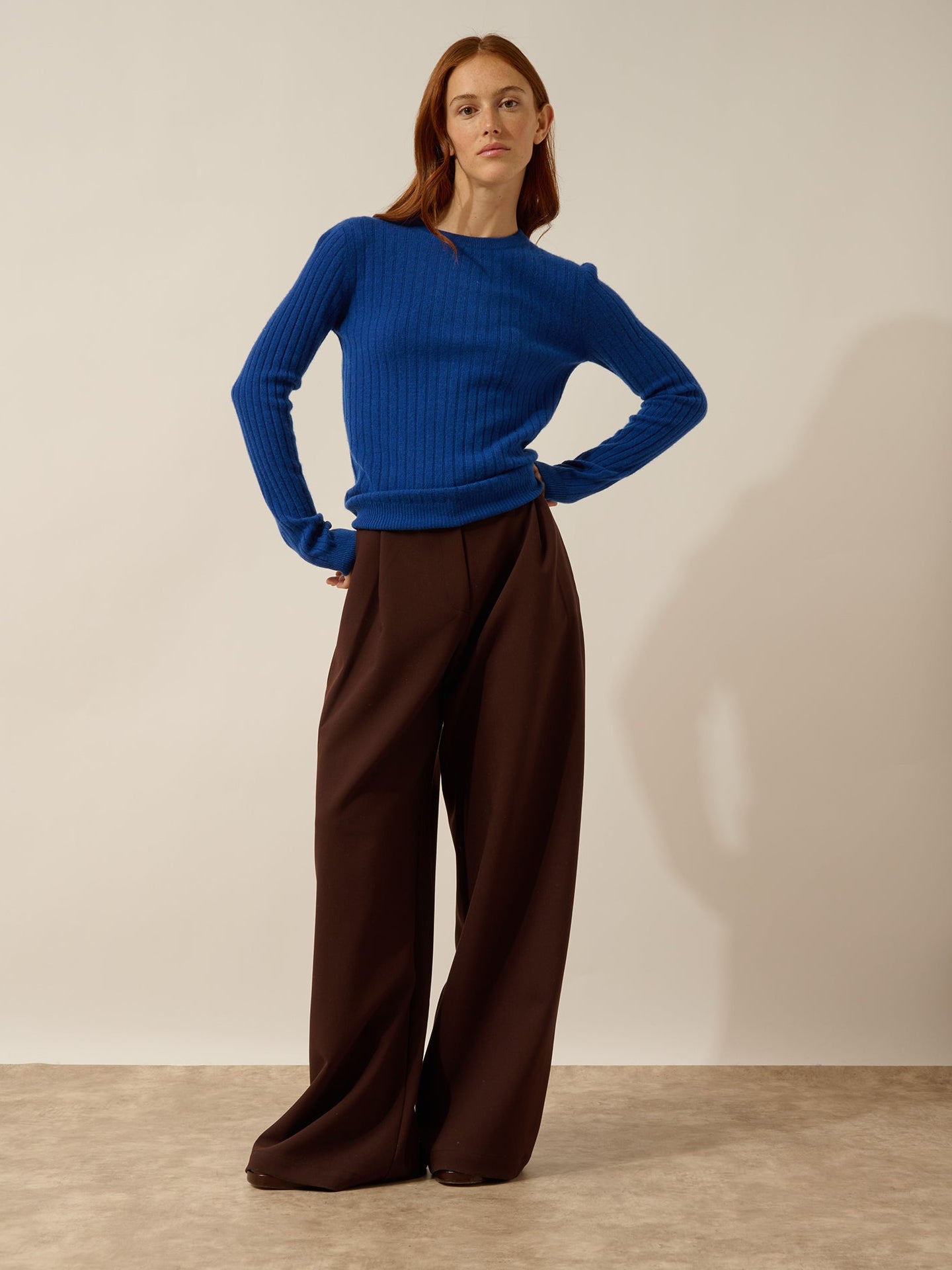 AVANA pull col rond outremer