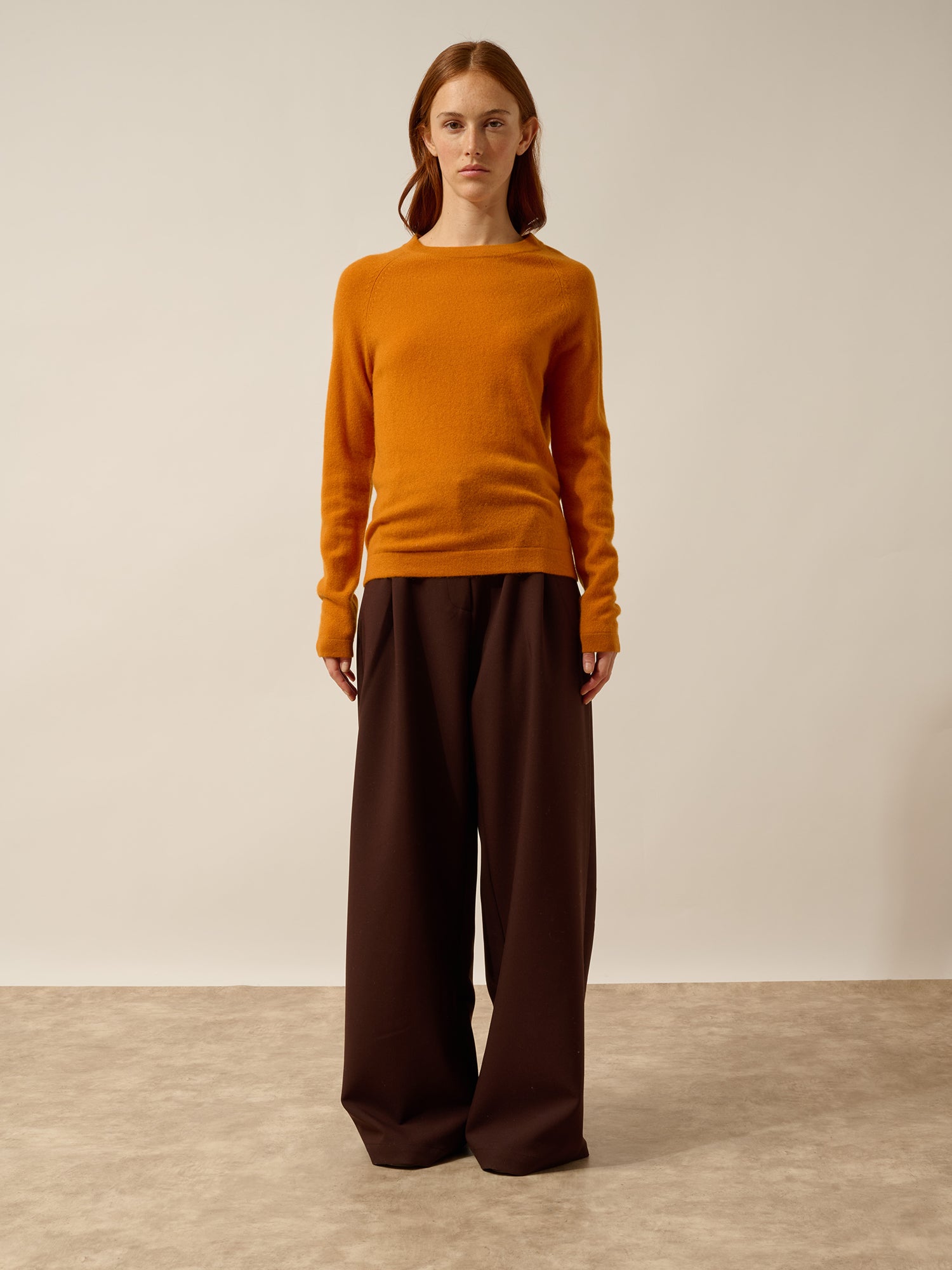 JANE round-neck sweater ochre