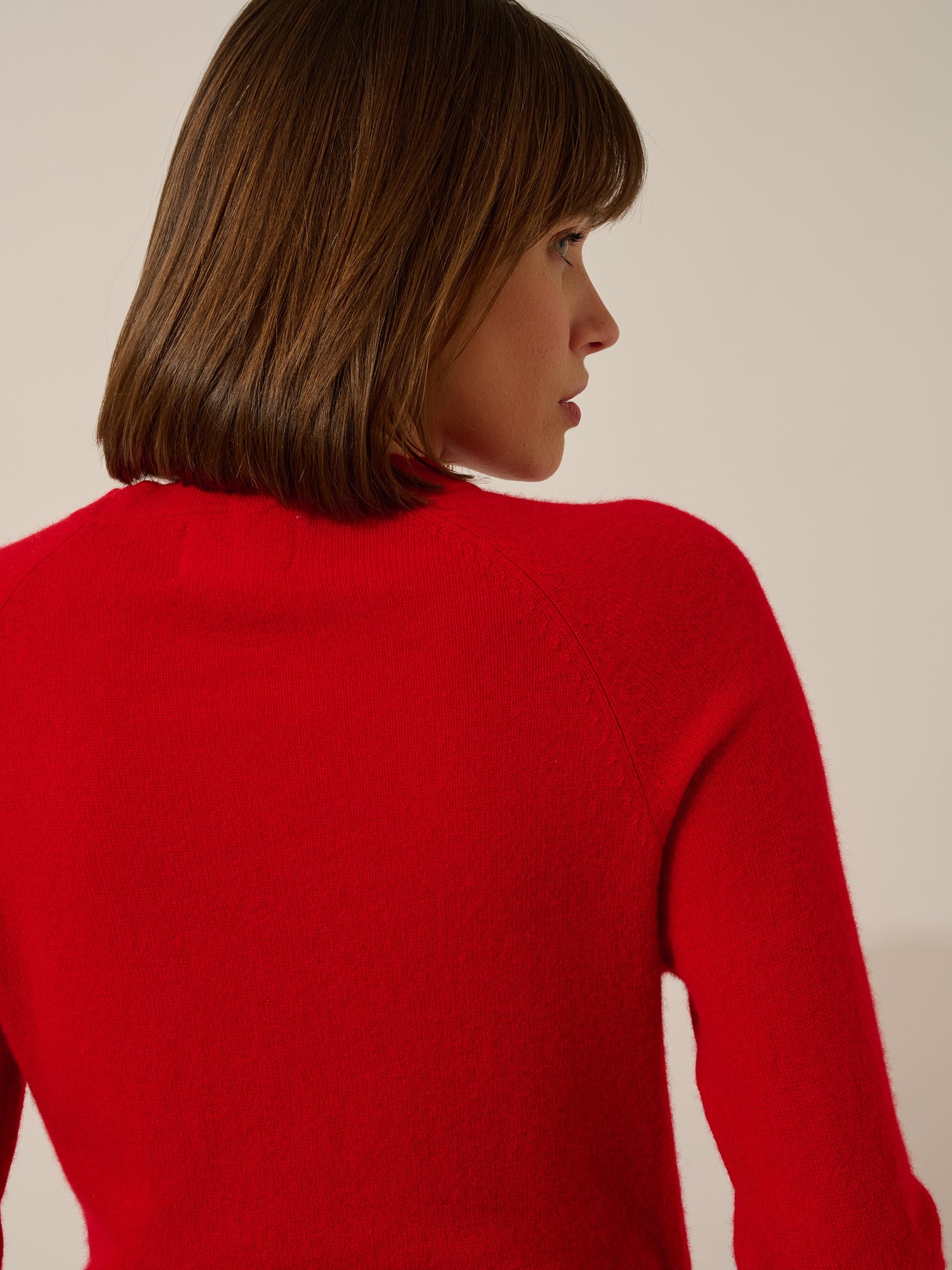 JANE pull col rond rouge