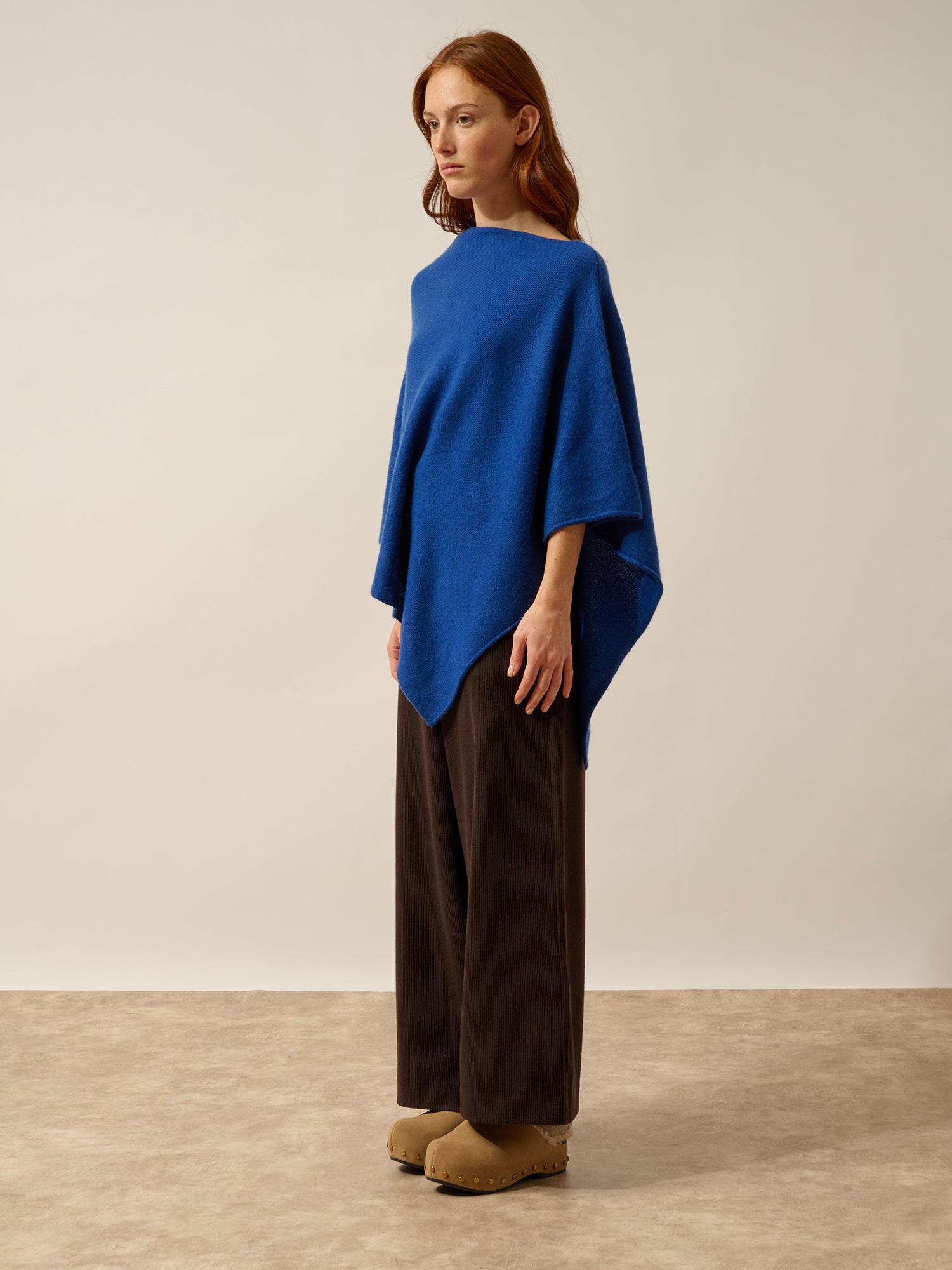 ASHLEY poncho col bateau outremer