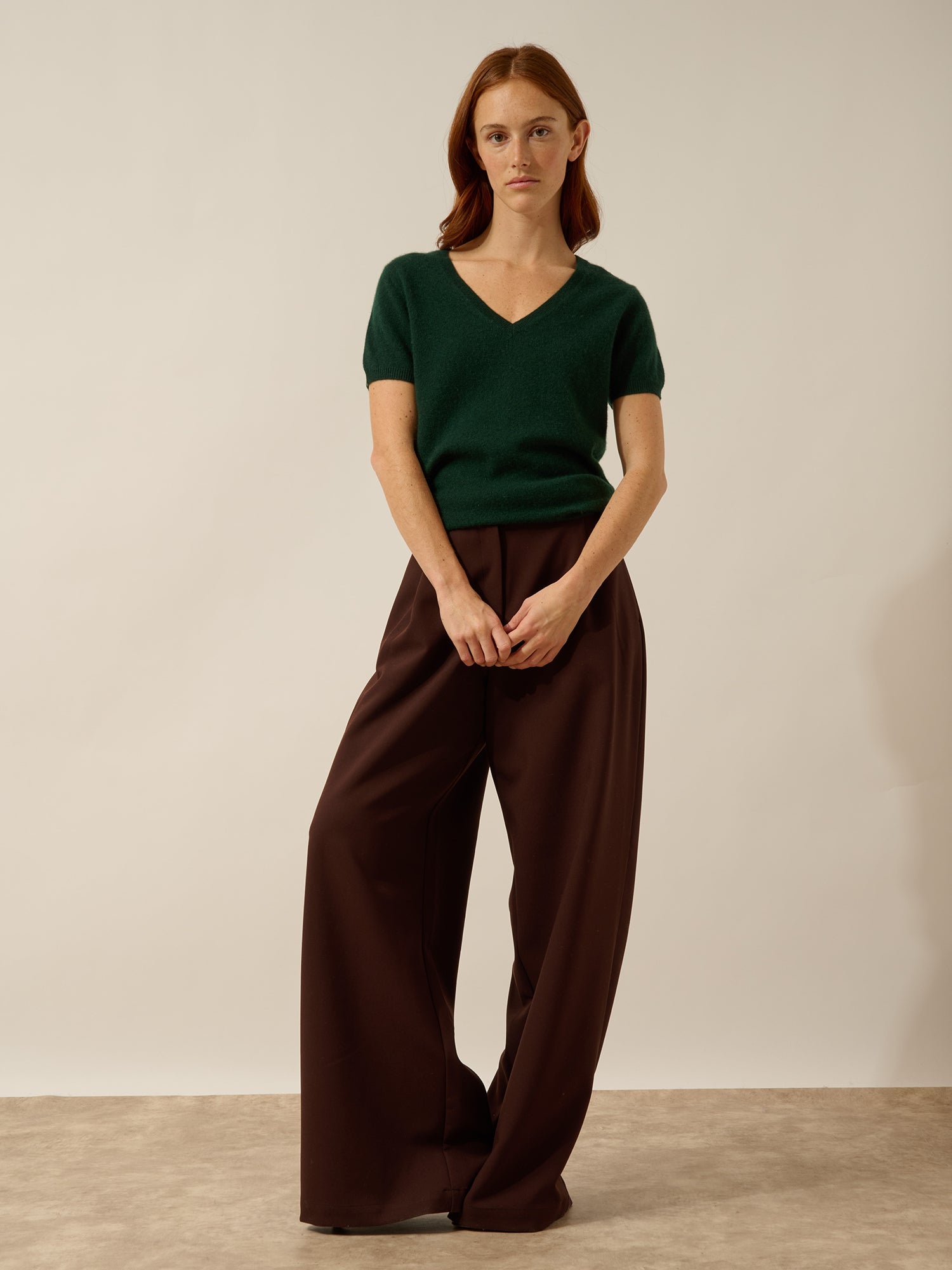 GLAMIS t-shirt col v cyprès