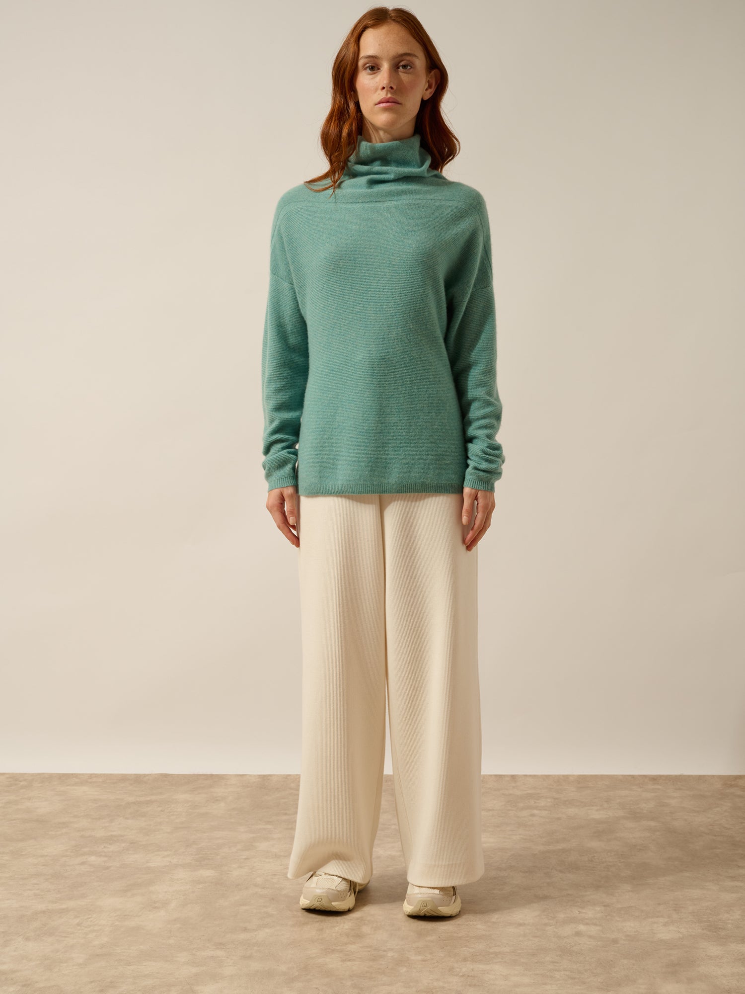 BLANTYRE turtleneck sweater mottled green
